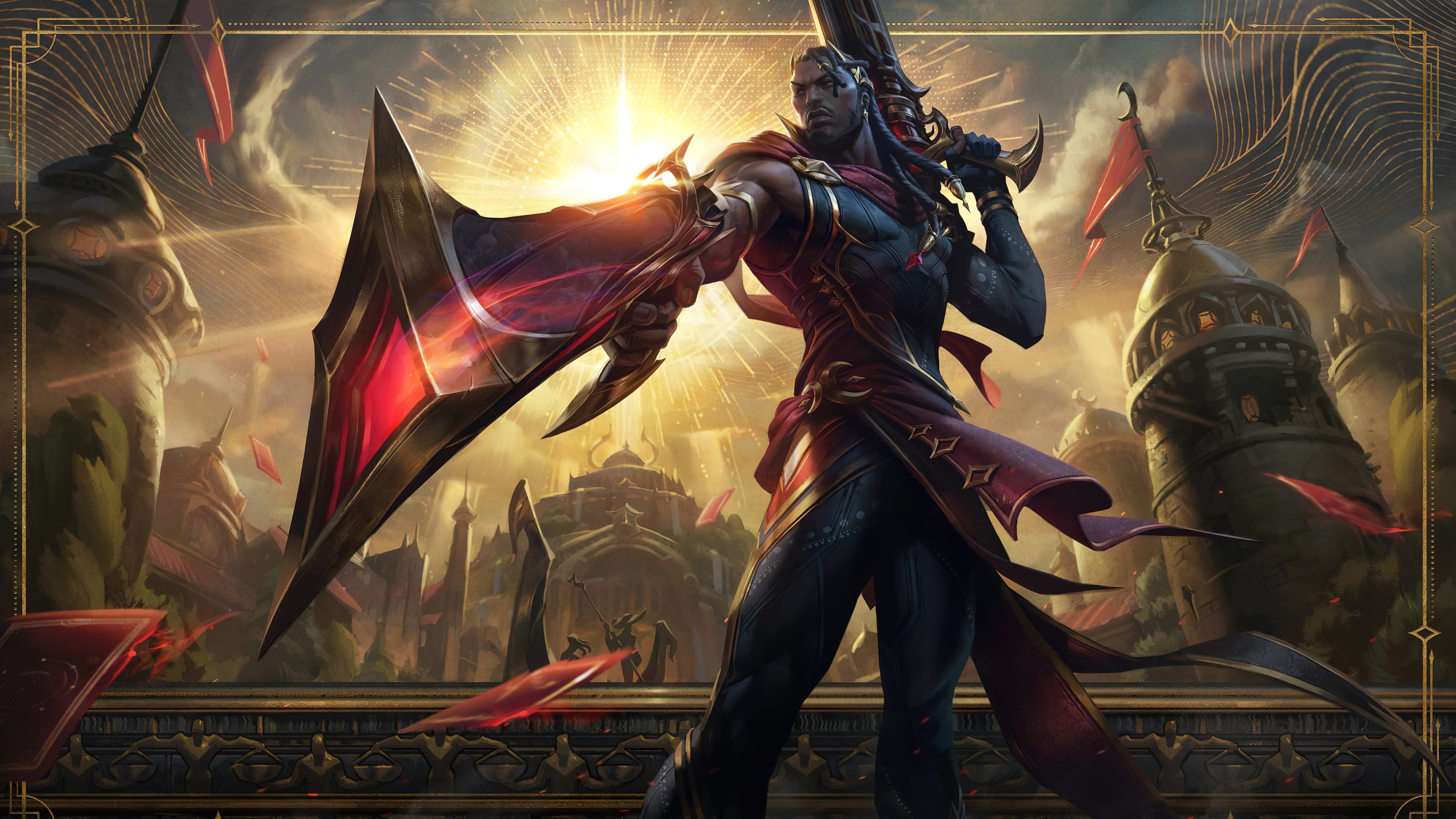 ADC, Adcarry, digital art, Riot Games, Arcana, 4K, Lucian (League of Legends), Lucian, 8K, League of Legends, HD Wallpaper