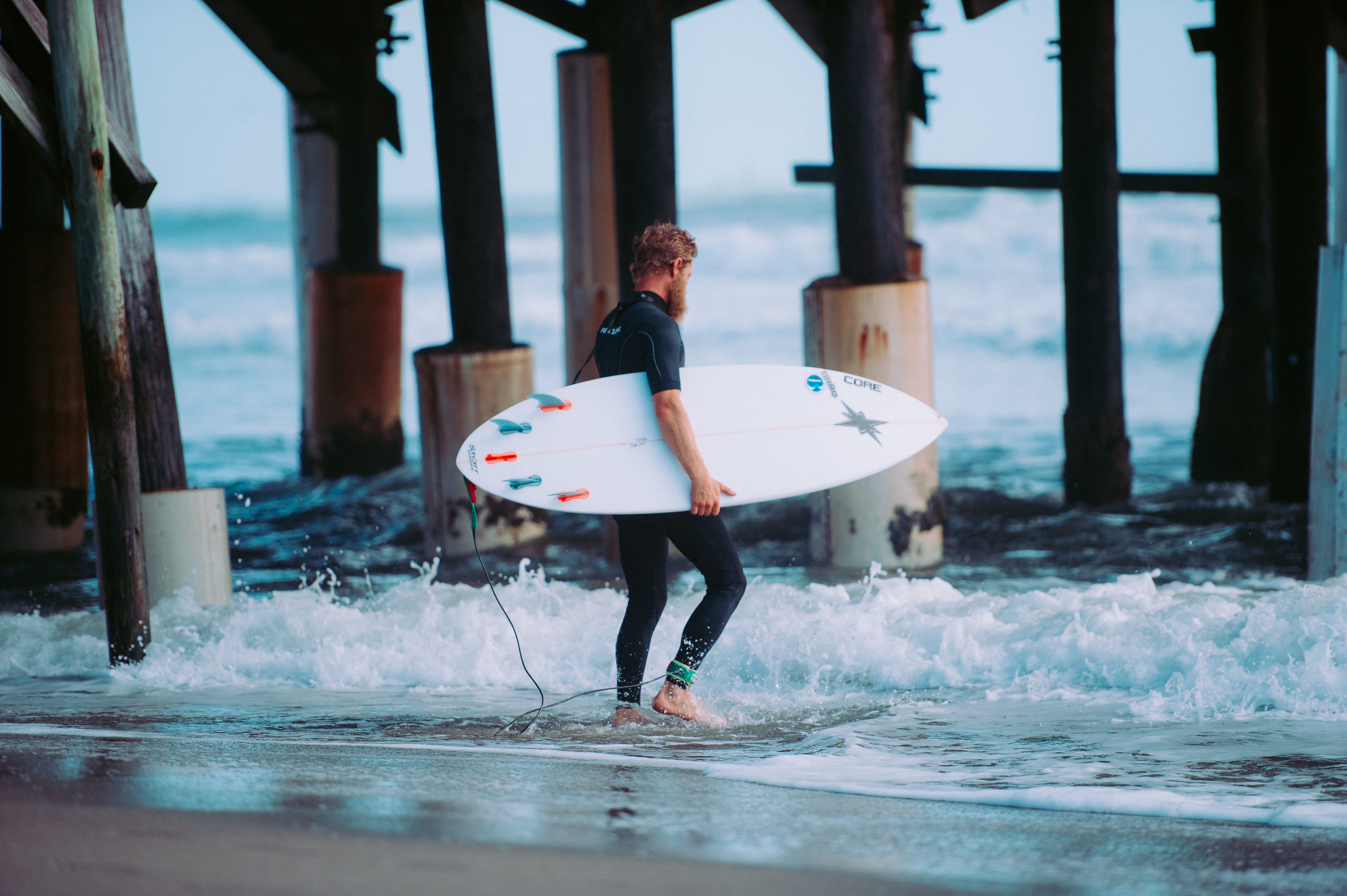 one person, wave, sea, 4K, full length, lifestyles, adult, people, guy, male, young adult, wetsuit, surfboard, young women, real people, water, surfing, HD Wallpaper