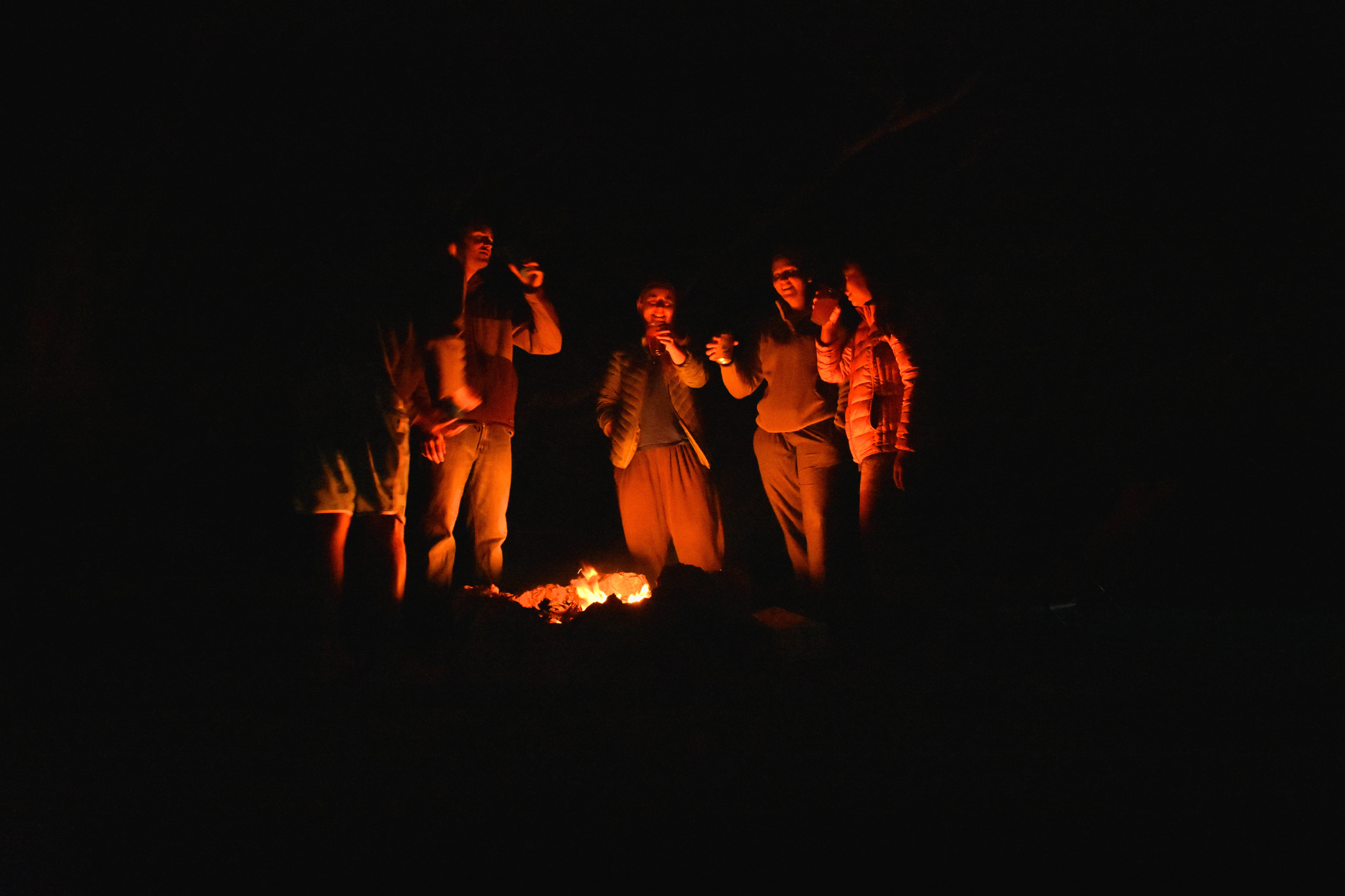 shots, cheers, night, bonfire, black background, drinking, men, people, heat - temperature, fire - natural phenomenon, event, flame, dark, burning, infront, HD Wallpaper