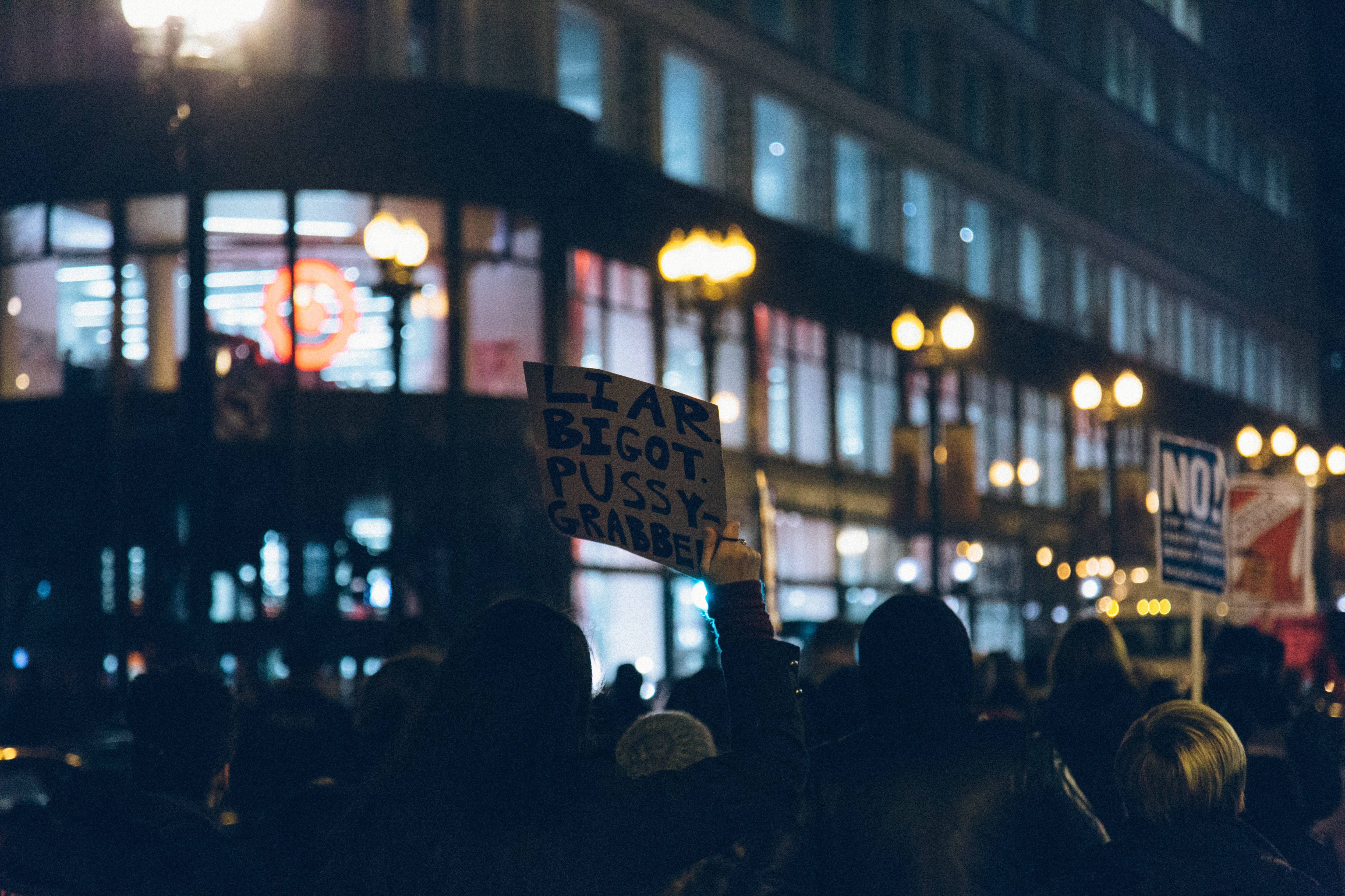 person, building exterior, protestor, holding, communication, night, demonstration, illuminated, people, crowd, real people, women, outdoors, unrecognizable person, HD Wallpaper
