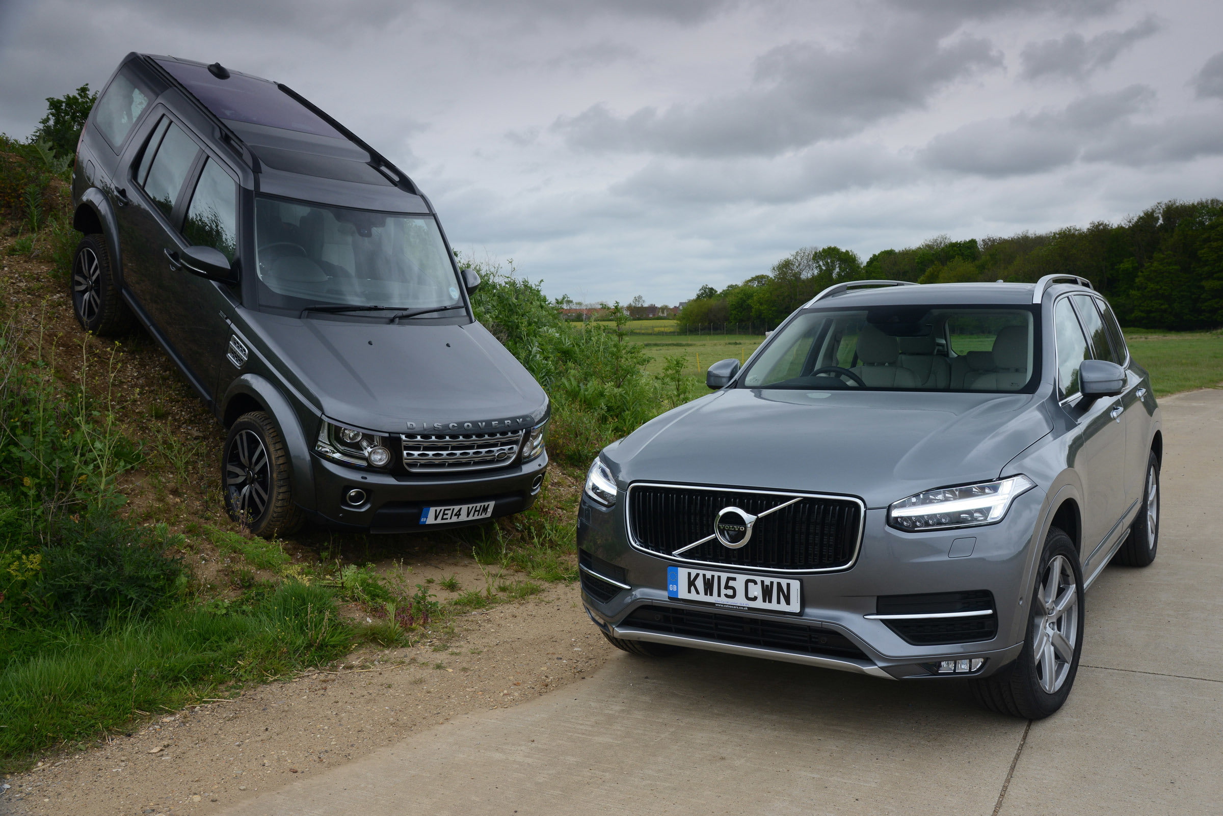 Land Rover, Volvo, Discovery, 2015, 1080P, XC90, HD Wallpaper