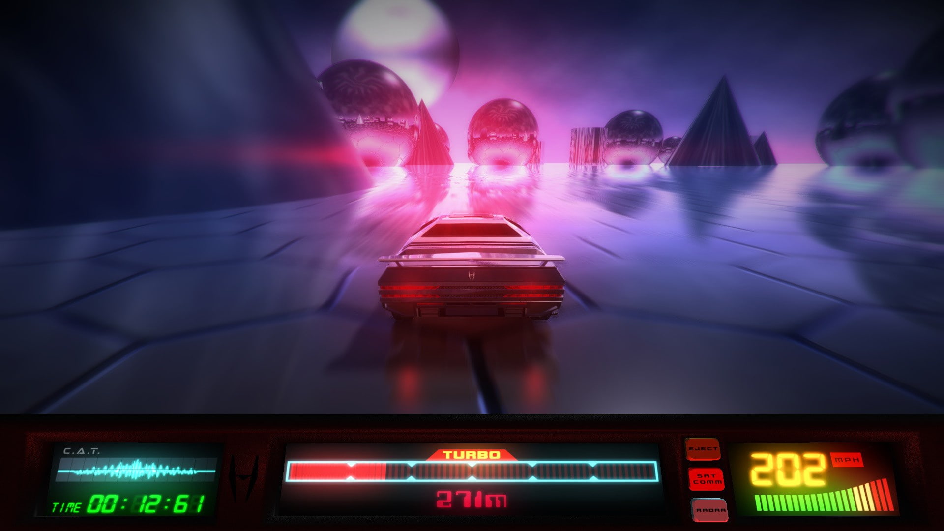 1080P, vehicle, Retrowave, Synth, digital art, car, HD Wallpaper