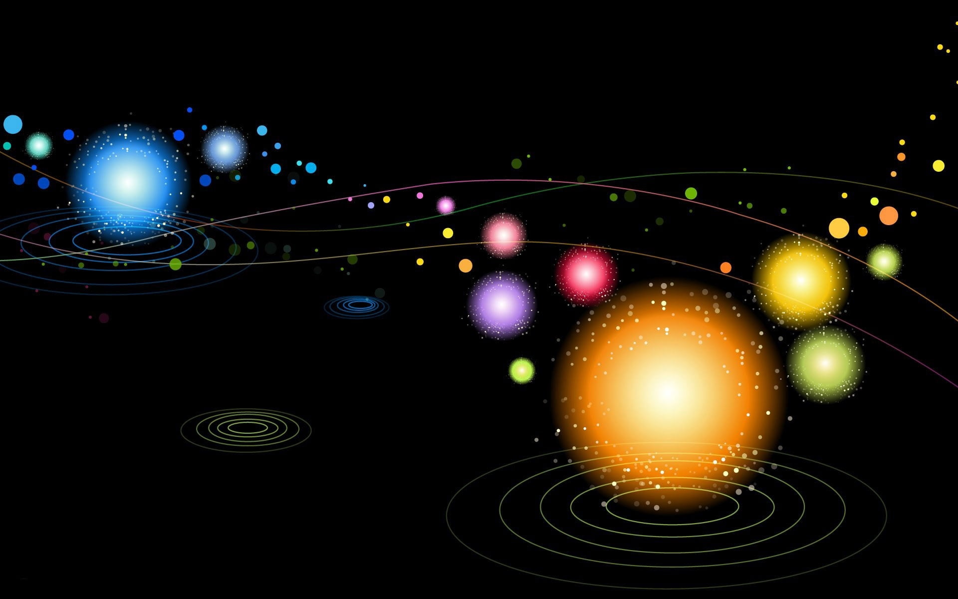 multicolored, outdoors, abstract, constellation, pattern, backdrop, circle, space, 1080P, illustration, creativity, close-up, bright, night, shape, design, HD Wallpaper