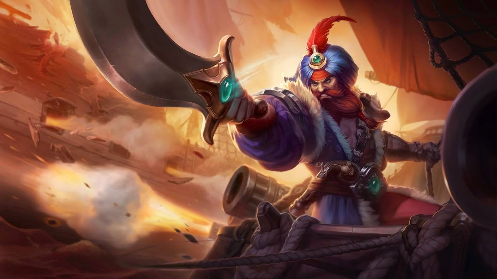 full, legends, spotlight, skin, 1080P, characters, hd, sultan, league, fighter, gangplank, HD Wallpaper
