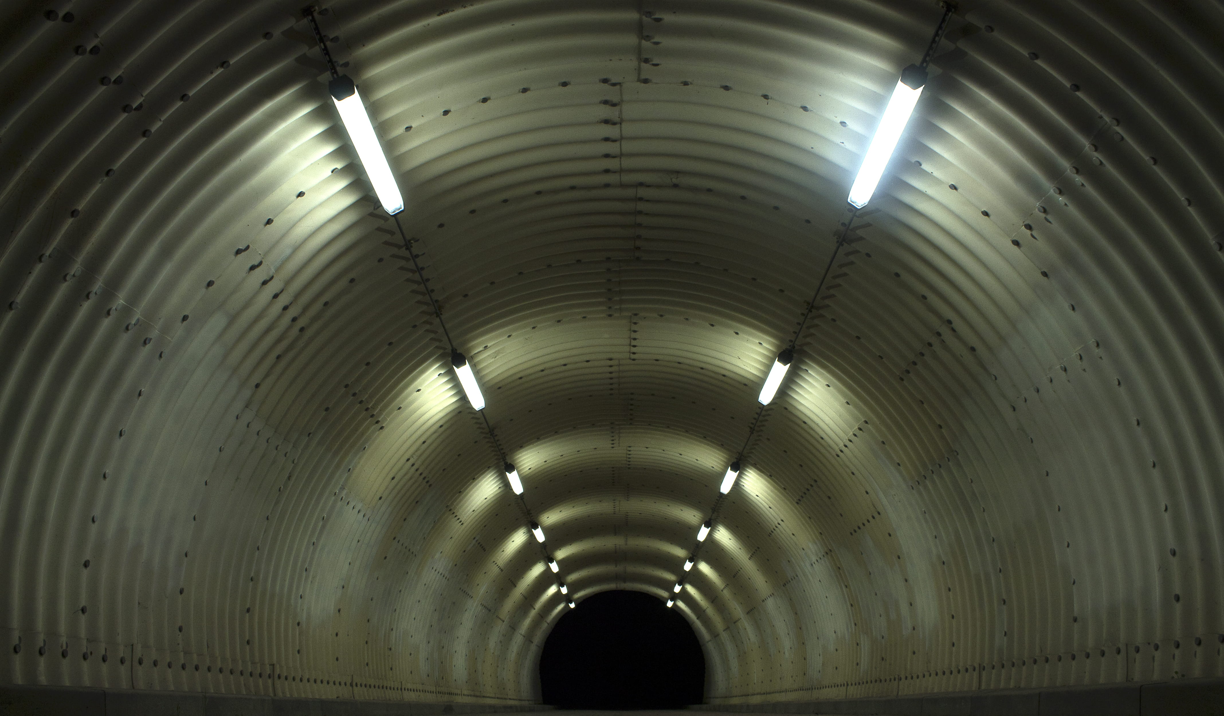 illuminated, reflection, wall - building feature, light, architecture, tunel, vanishing point, direction, fluorescent light, climate, public transportation, HD Wallpaper