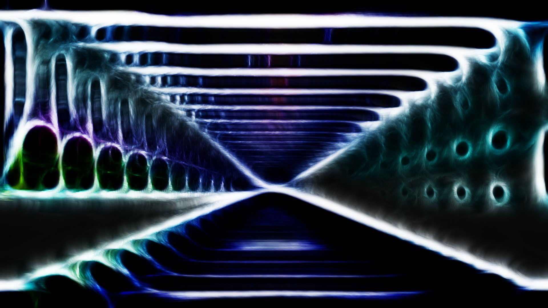 Blue, Abstract, Tunel, 1080P, HD Wallpaper
