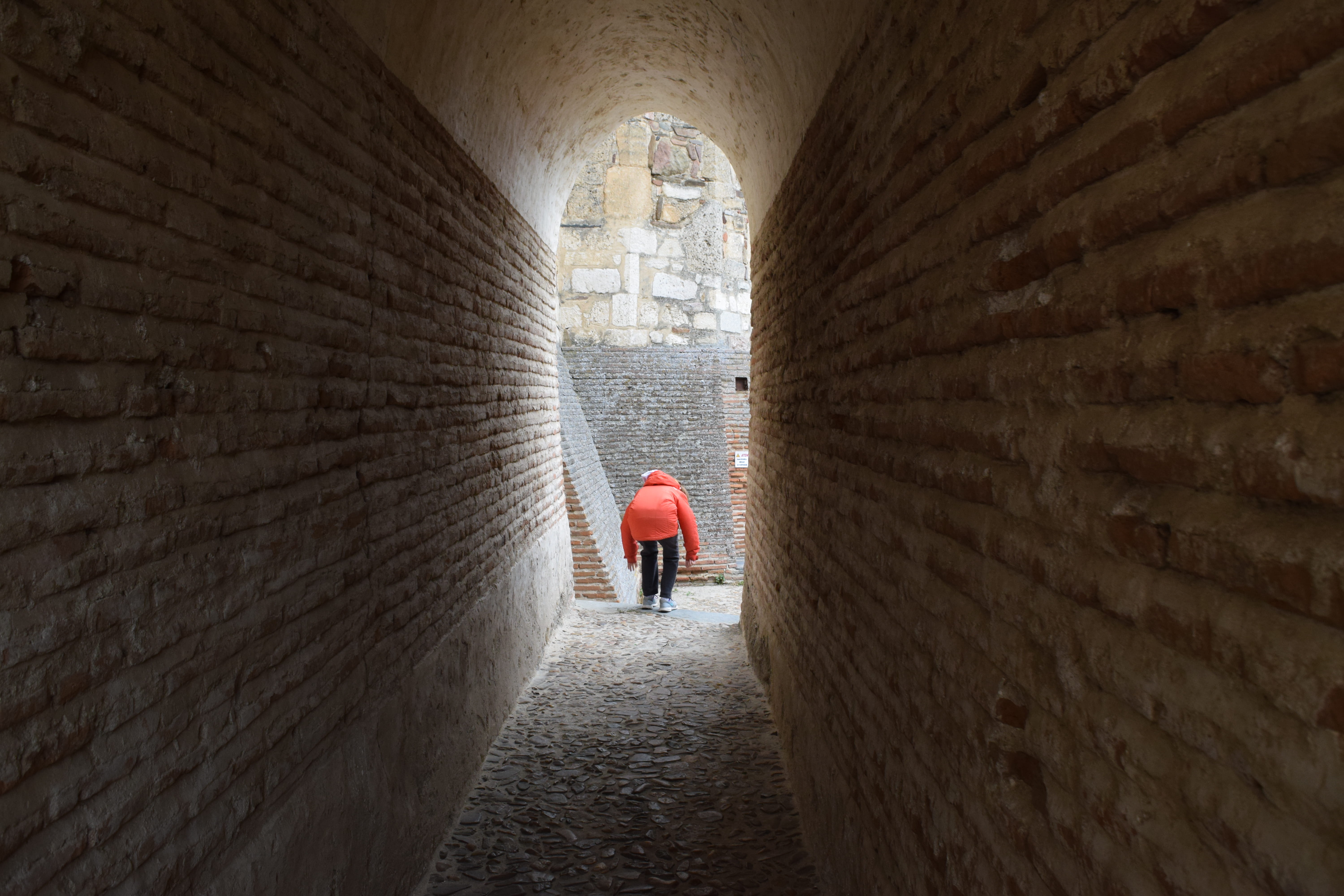 history, day, the way forward, alley, built structure, building exterior, light at the end of the tunnel, rear view, walking, stone wall, outdoors, wall - building feature, HD Wallpaper