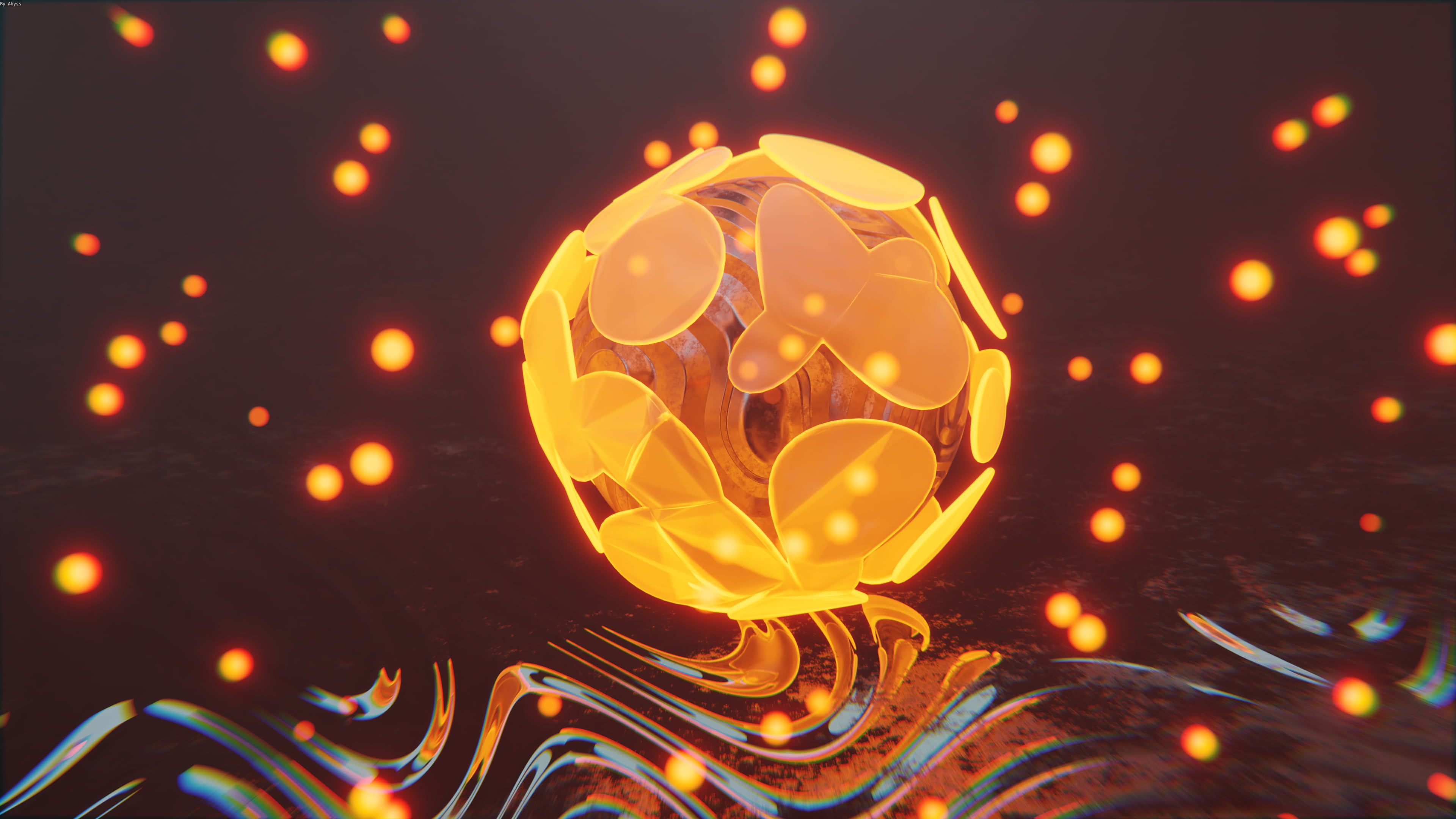 alien orb, 4K, science fiction, Blender, digital, HD Wallpaper