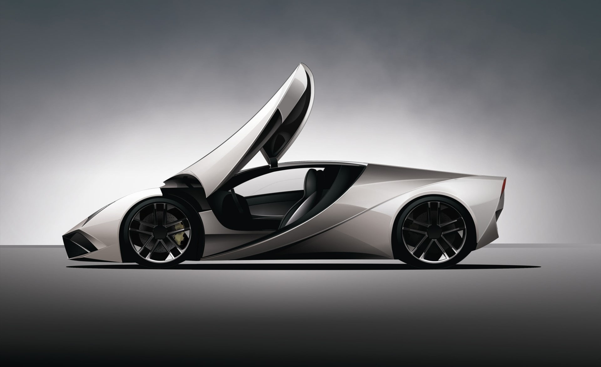 black color, choice, silver colored, motor vehicle, car, gray, single object, modern, transportation, luxury, wealth, Cars, 3D Cars, indoors, HD Wallpaper