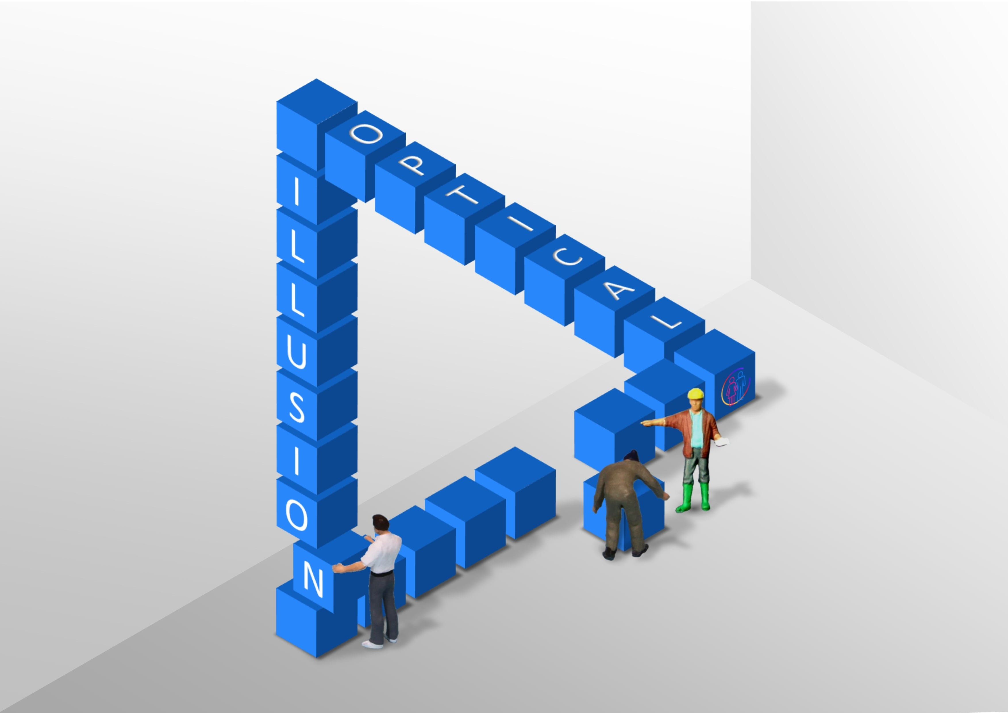 studio shot, communication, cooperation, creative, miniature, cube, illusion, text, optical deception, people, ideas, toy, lüttje, sign, words, penrose, HD Wallpaper