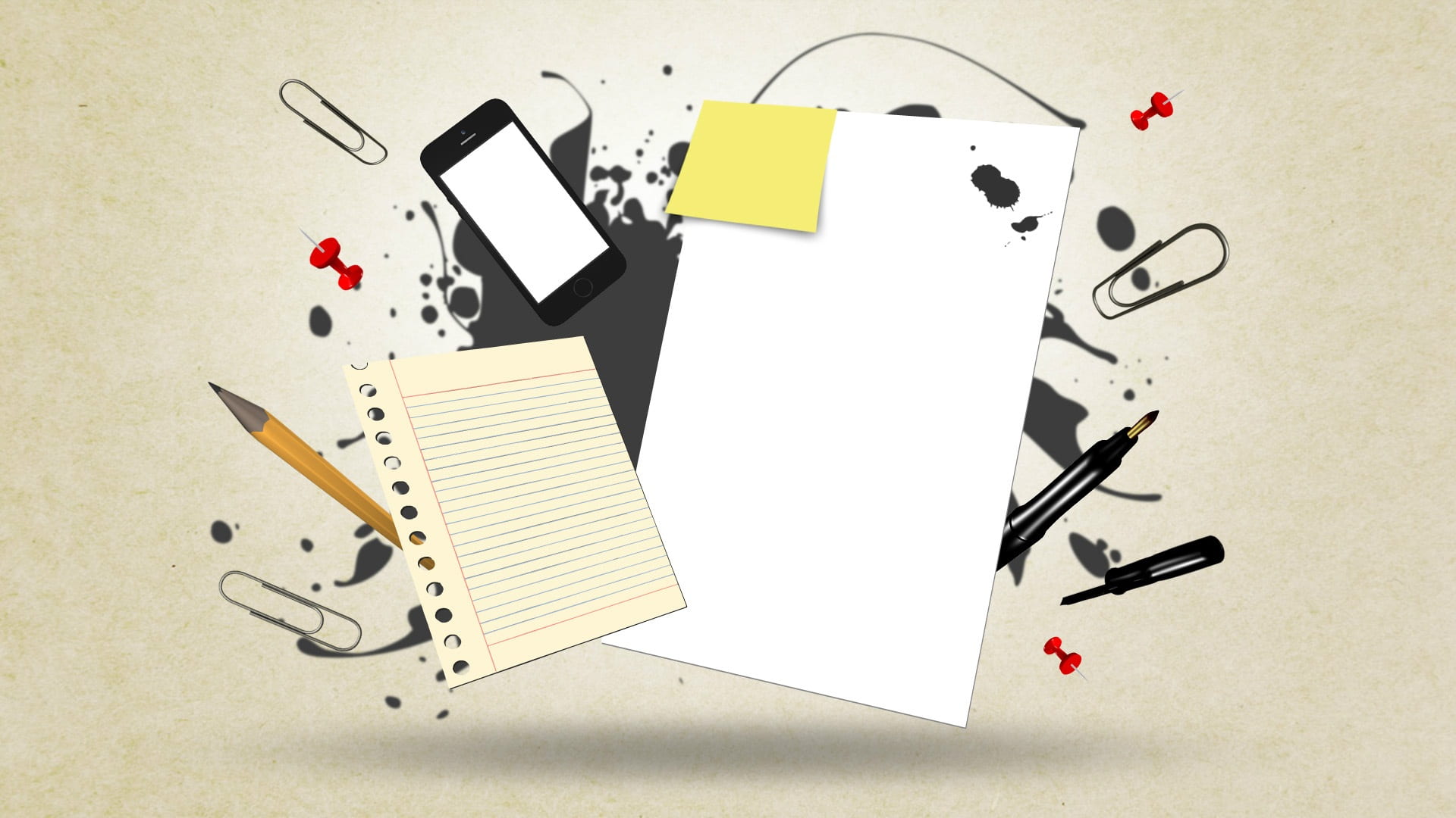 creativity, documents, design, prezi, group of objects, education, reports, messy, office, notebook, book, presentation template, pencil, chaos, paper, HD Wallpaper