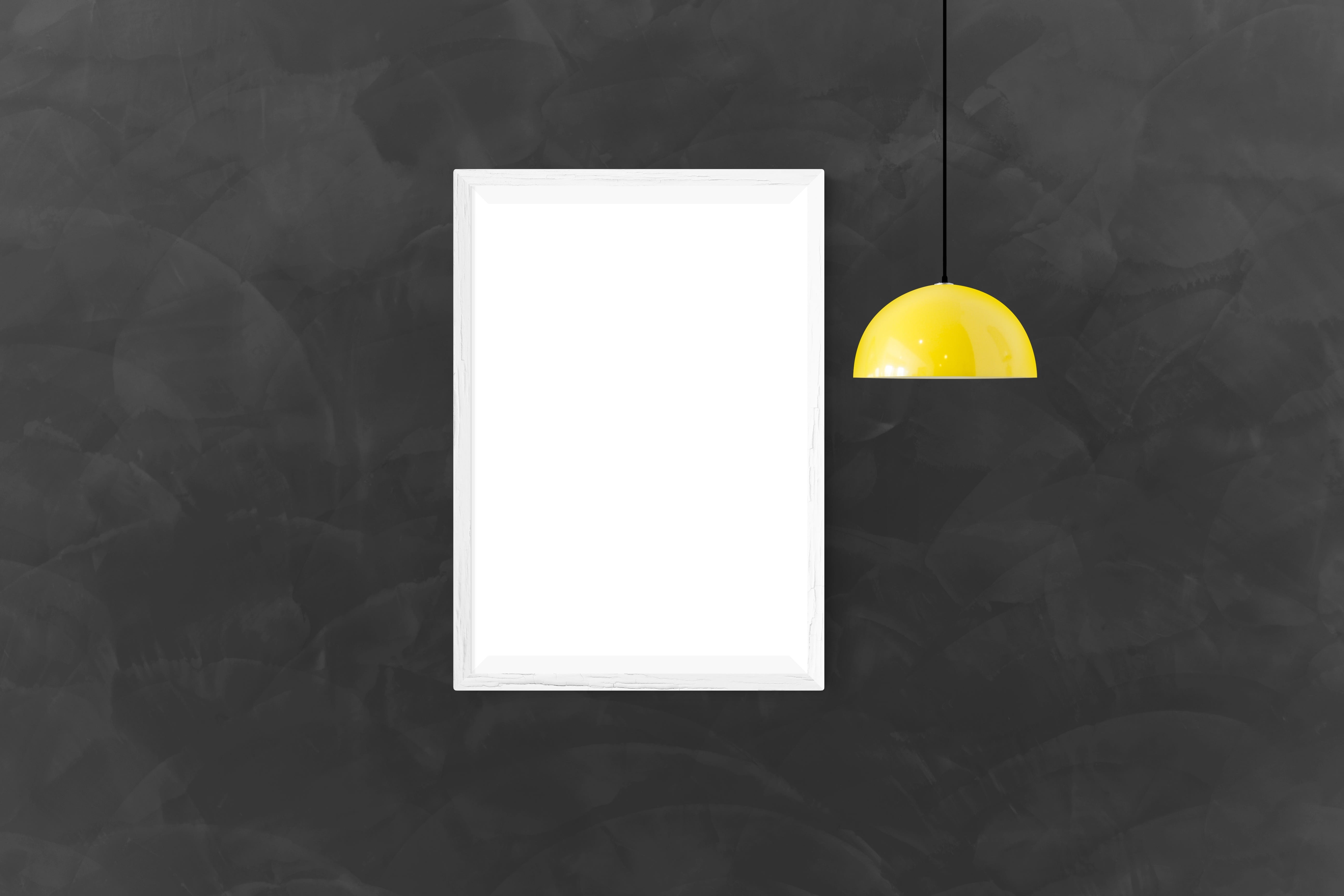 blank, black background, paper, yellow, decor, indoors, built structure, black color, pedant, interior, 5K, presentation, copy space, no people, HD Wallpaper