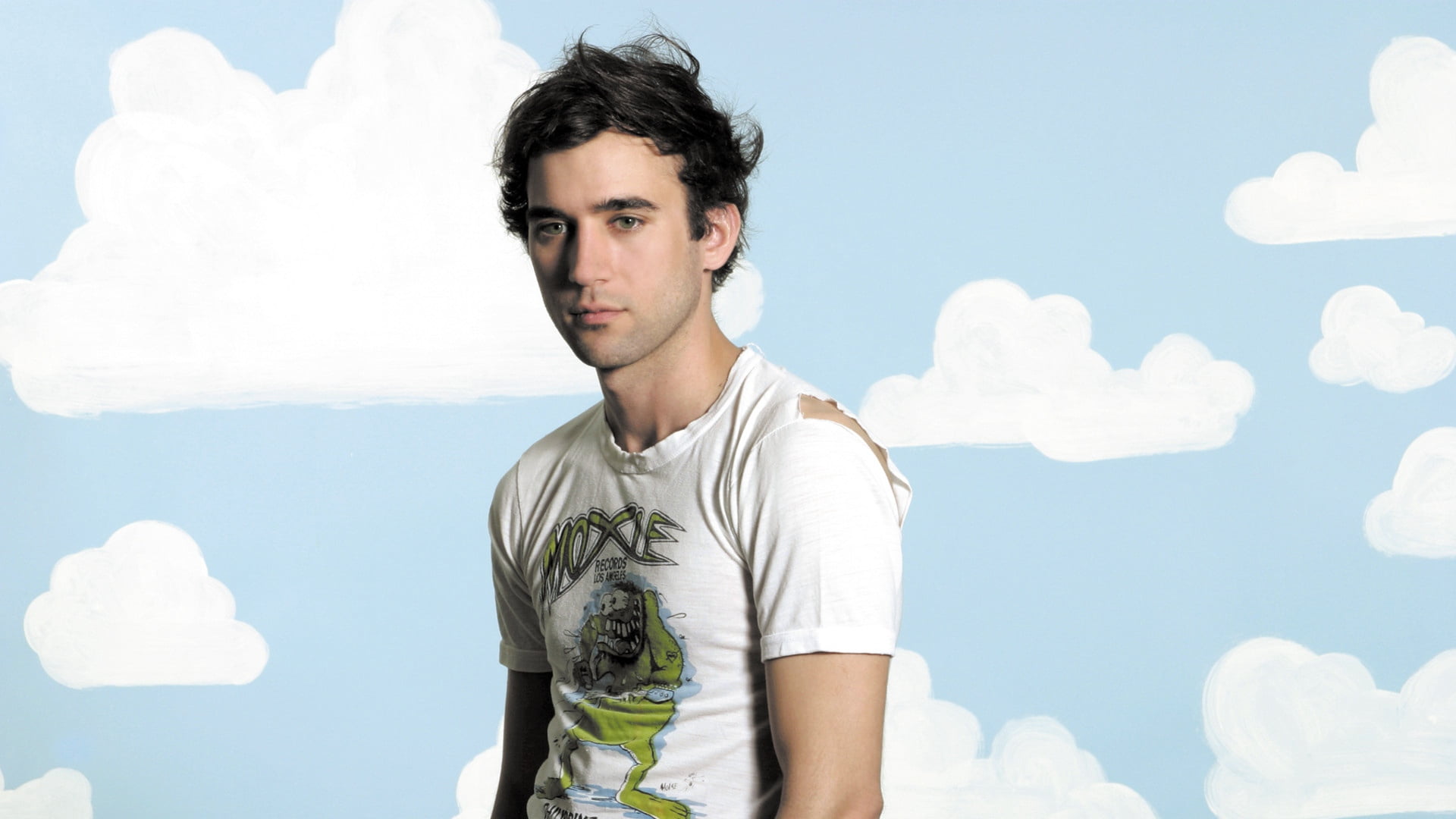 shirt, 1080P, crew, portrait, people, outdoors, look, blue, adult, digital composite, caucasian Ethnicity, s, copy Space, cloud - Sky, waist up, young Men, HD Wallpaper