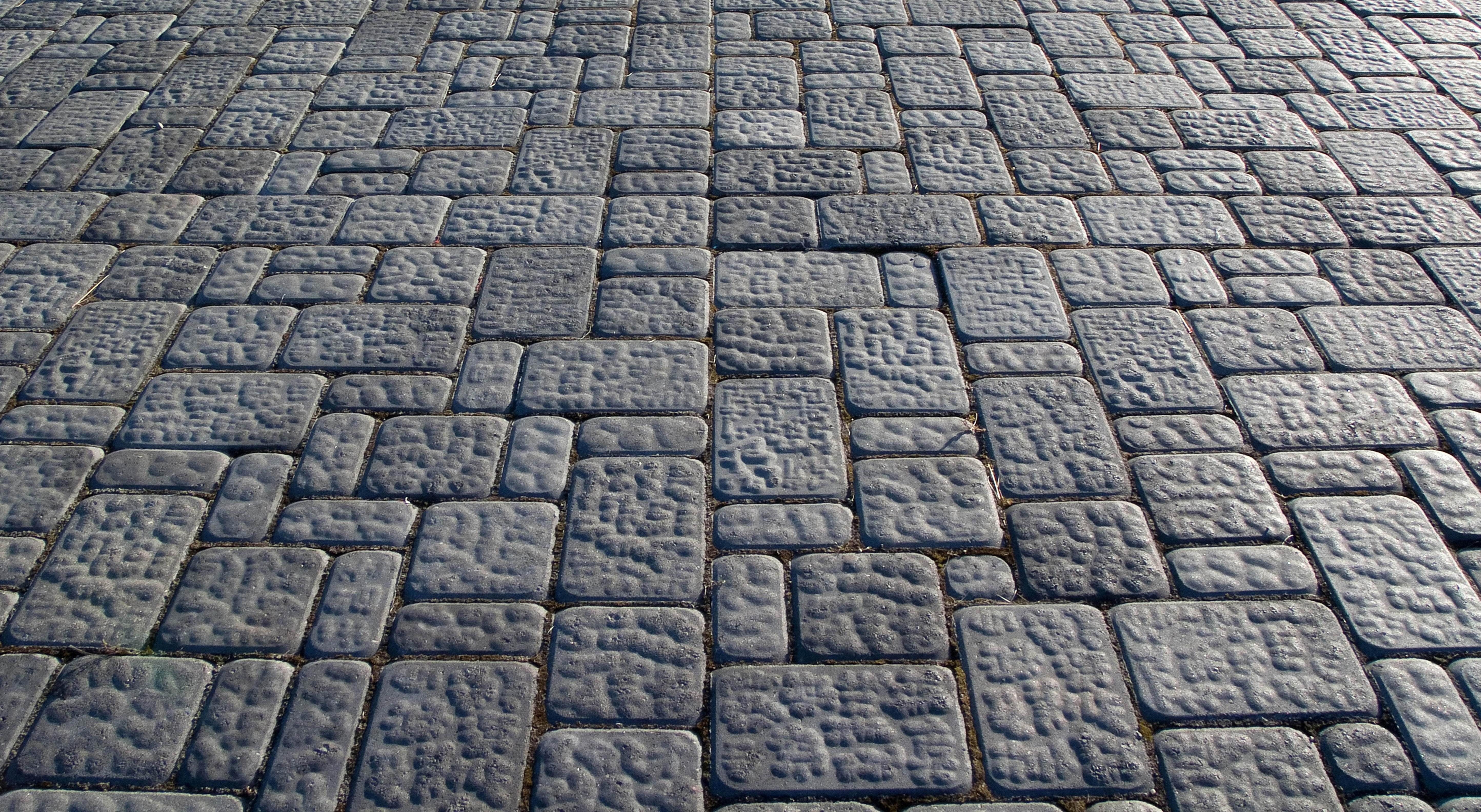 outdoors, in a row, concrete, repetition, full frame, solid, surface Level, material, macro, textured, cracked, dark, day, backgrounds, street, footpath, HD Wallpaper
