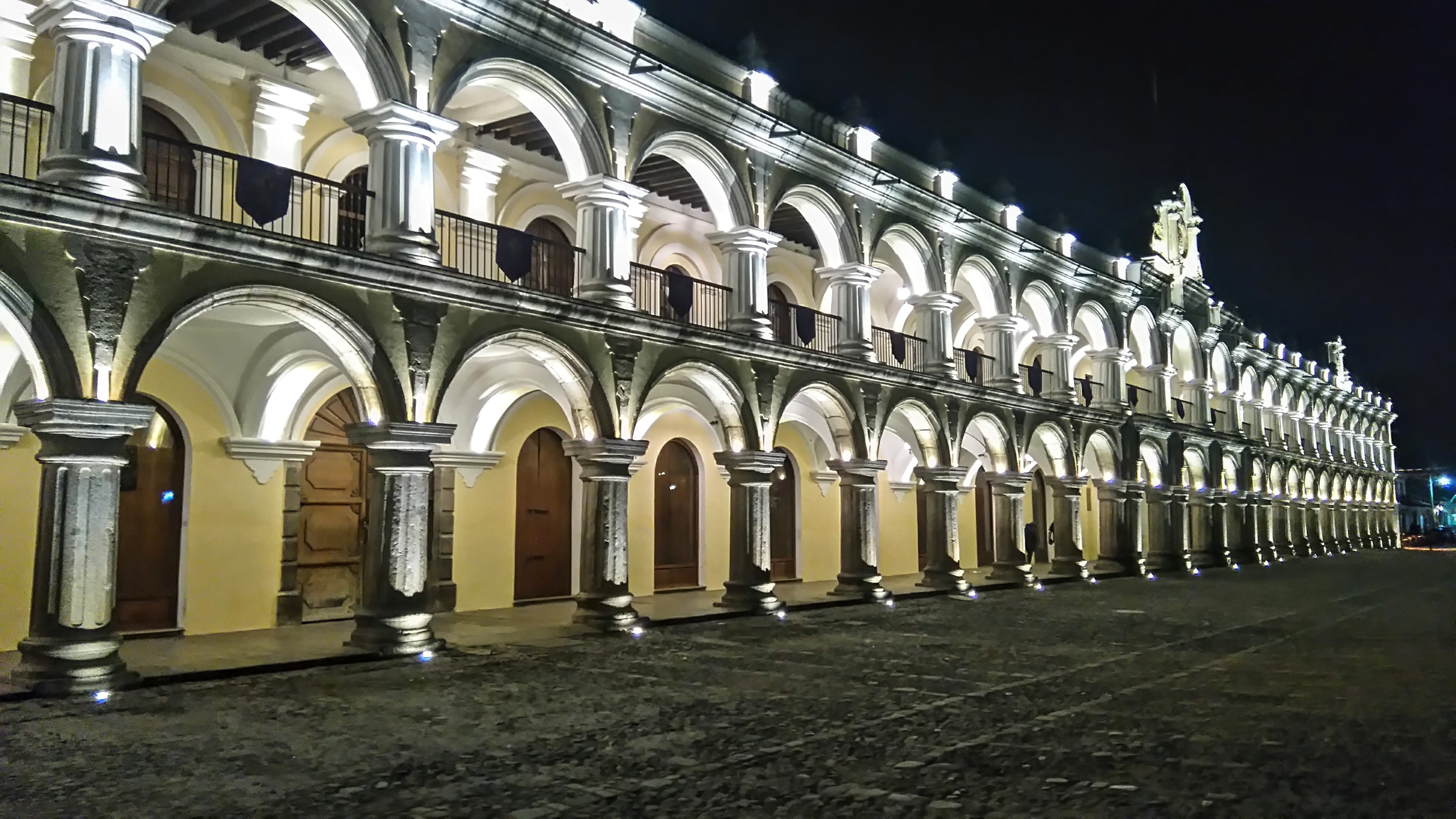 guatemala, architecture, america, travel destinations, the past, building exterior, nature, lighting equipment, latin, travel, arcade, brown, history, antigua, HD Wallpaper