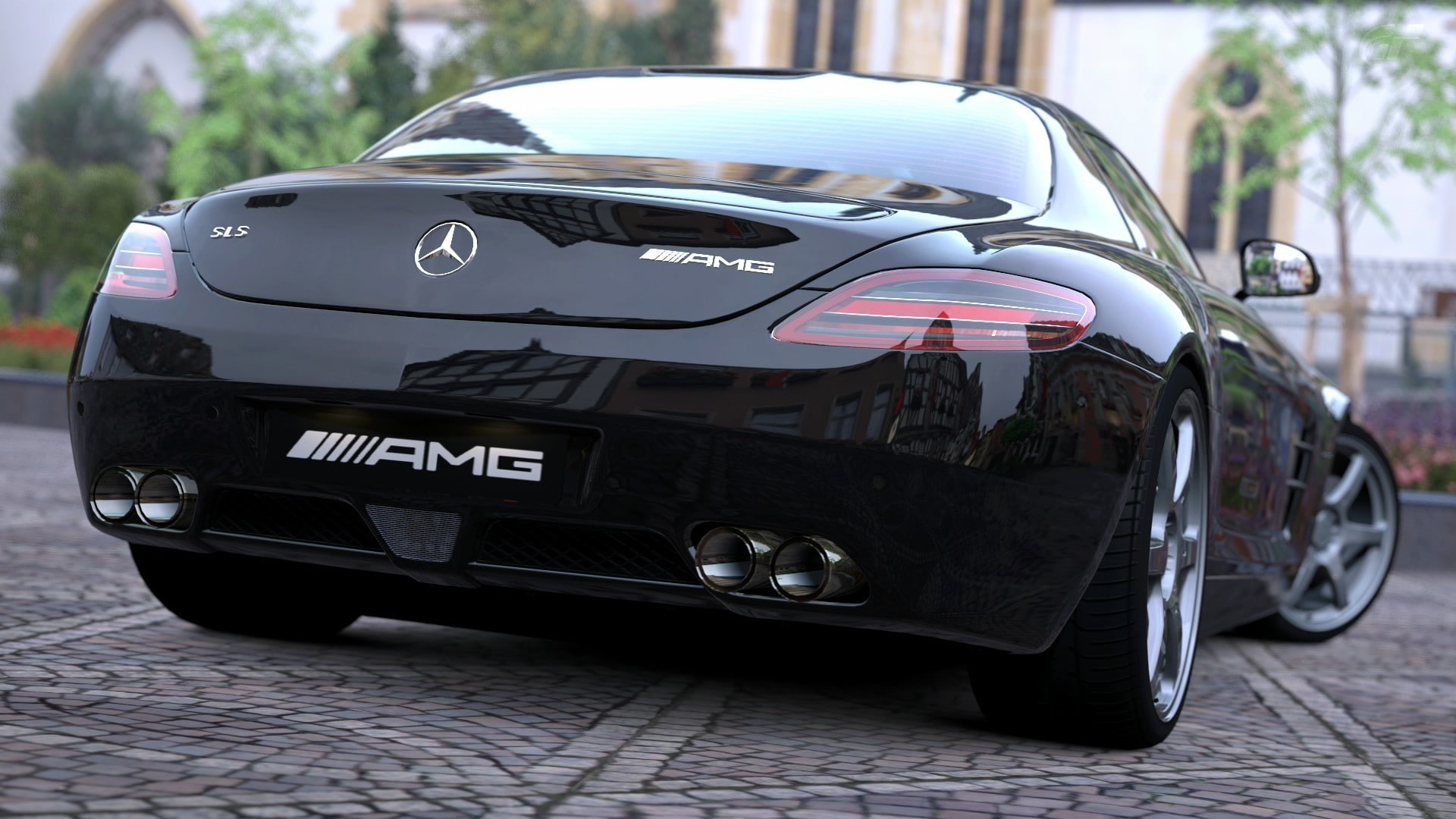 city, Mercedes-Benz, transportation, land vehicle, close-up, motor vehicle, outdoors, focus on foreground, street, architecture, car, day, parking, supercars, HD Wallpaper