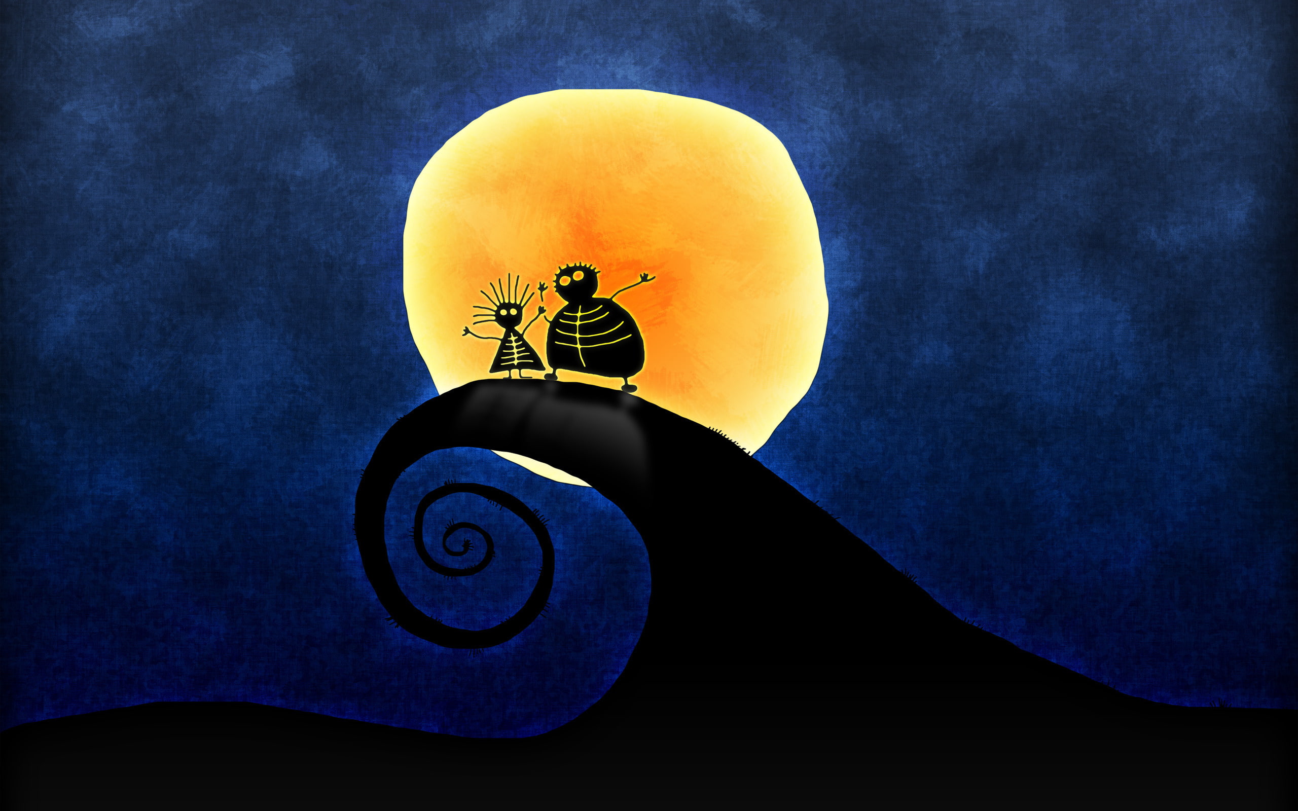 artistic, nightmare, person, from, two, jack, painting, 2K, sally, swirl, mountain, standing, HD Wallpaper