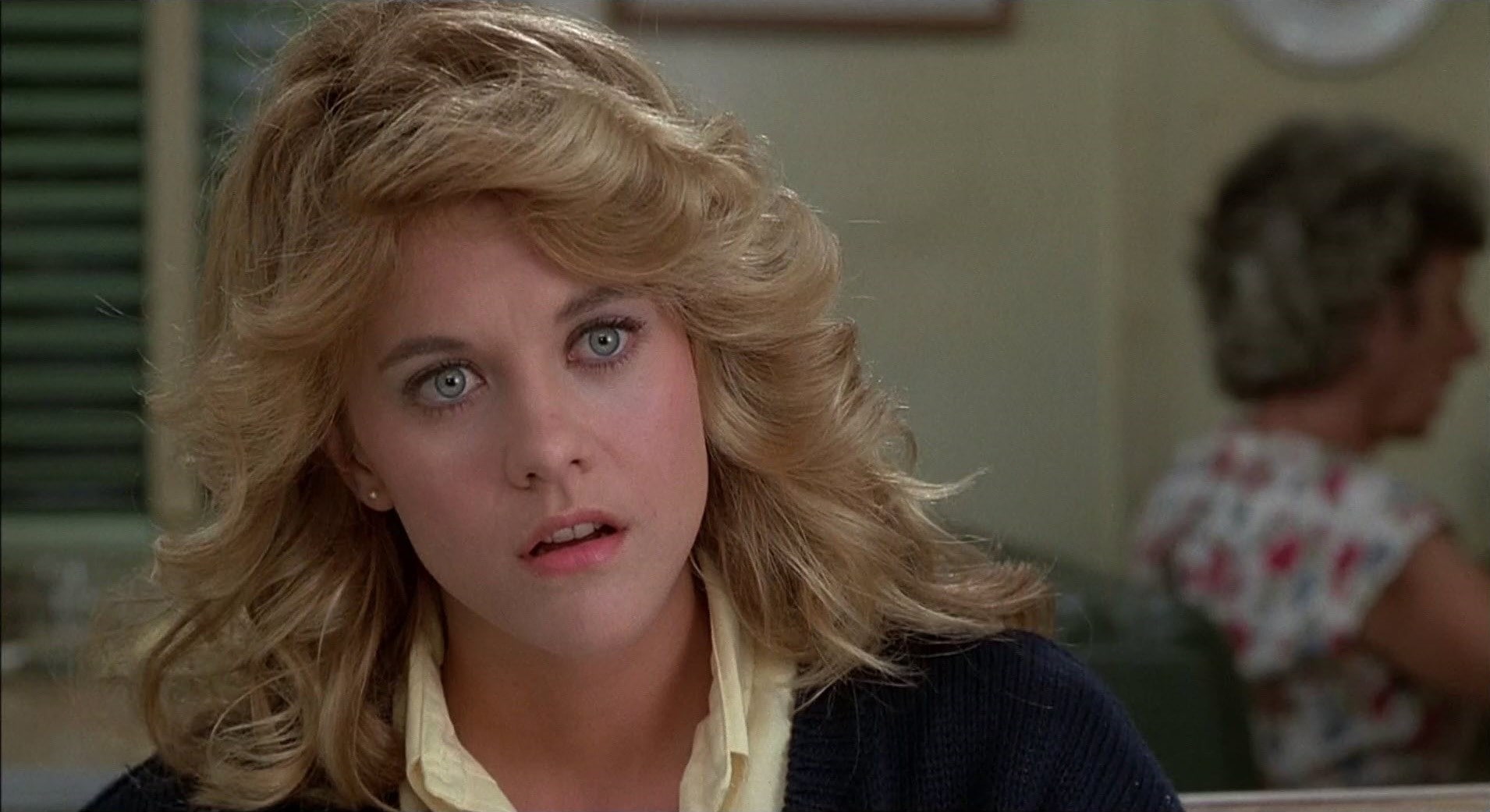 human hair, beautiful woman, beauty, adult, casual clothing, headshot, hairstyle, serious, young women, front view, indoors, women, one person, when harry met sally, HD Wallpaper
