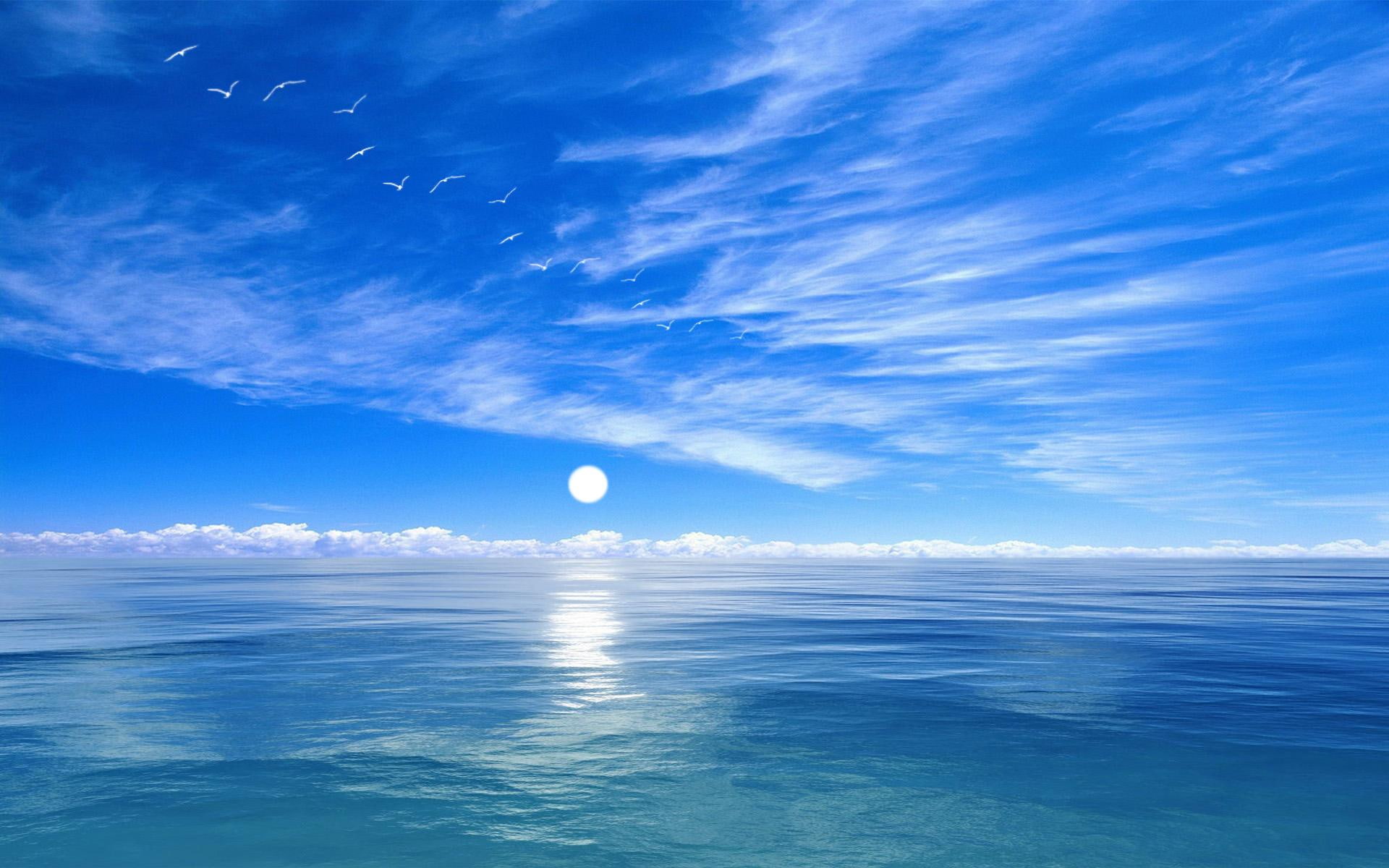 1080P, nature and landscapes, deep, blue, nature, ocean, HD Wallpaper