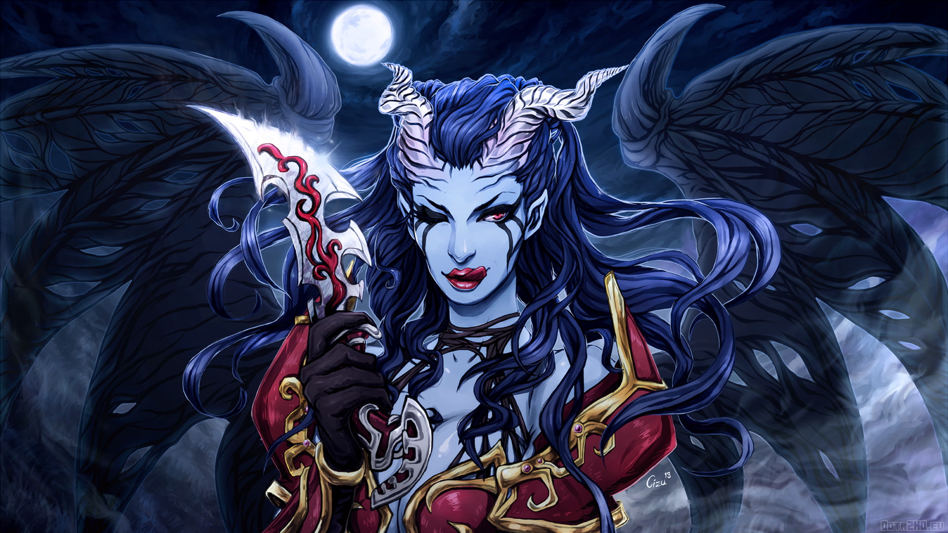 akasha, pain, dota, 1080P, queen, HD Wallpaper