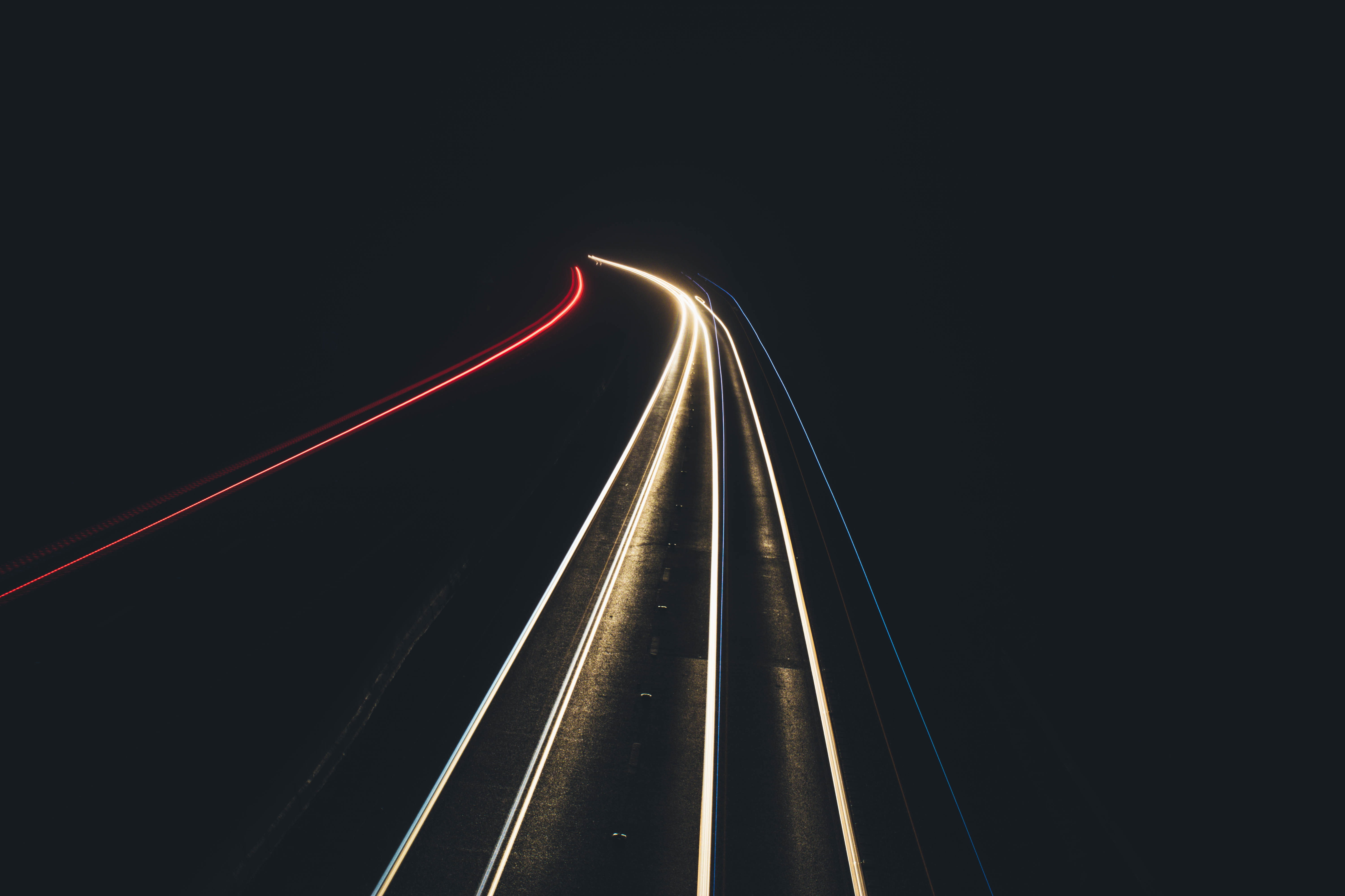 vehicle light, vehicle, lighting Equipment, direction, night time, architecture, lighted, photography, abstract, road, backgrounds, traffic, time, roadway, HD Wallpaper