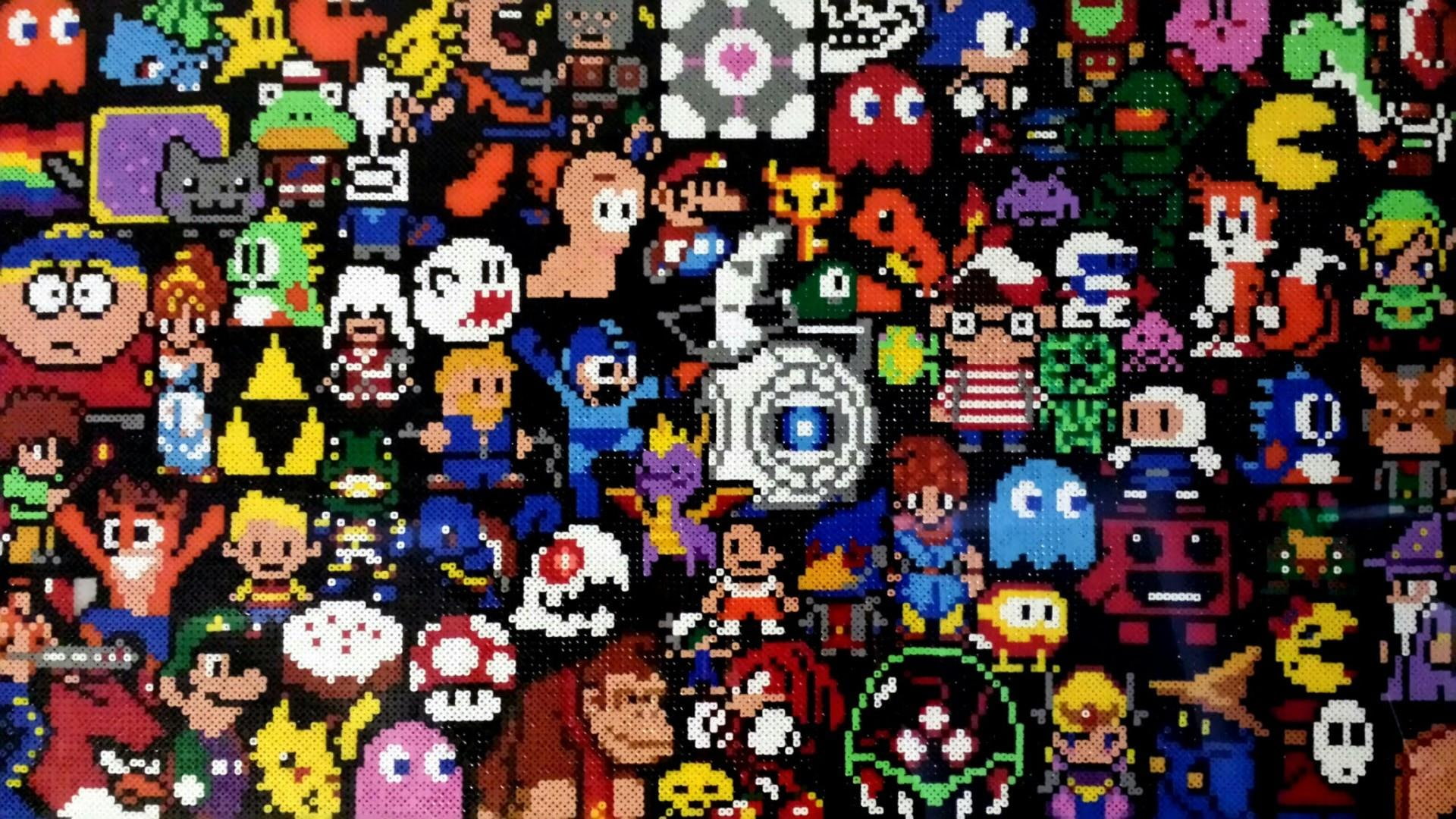 classic, retro, 1080P, figures, gaming, HD Wallpaper