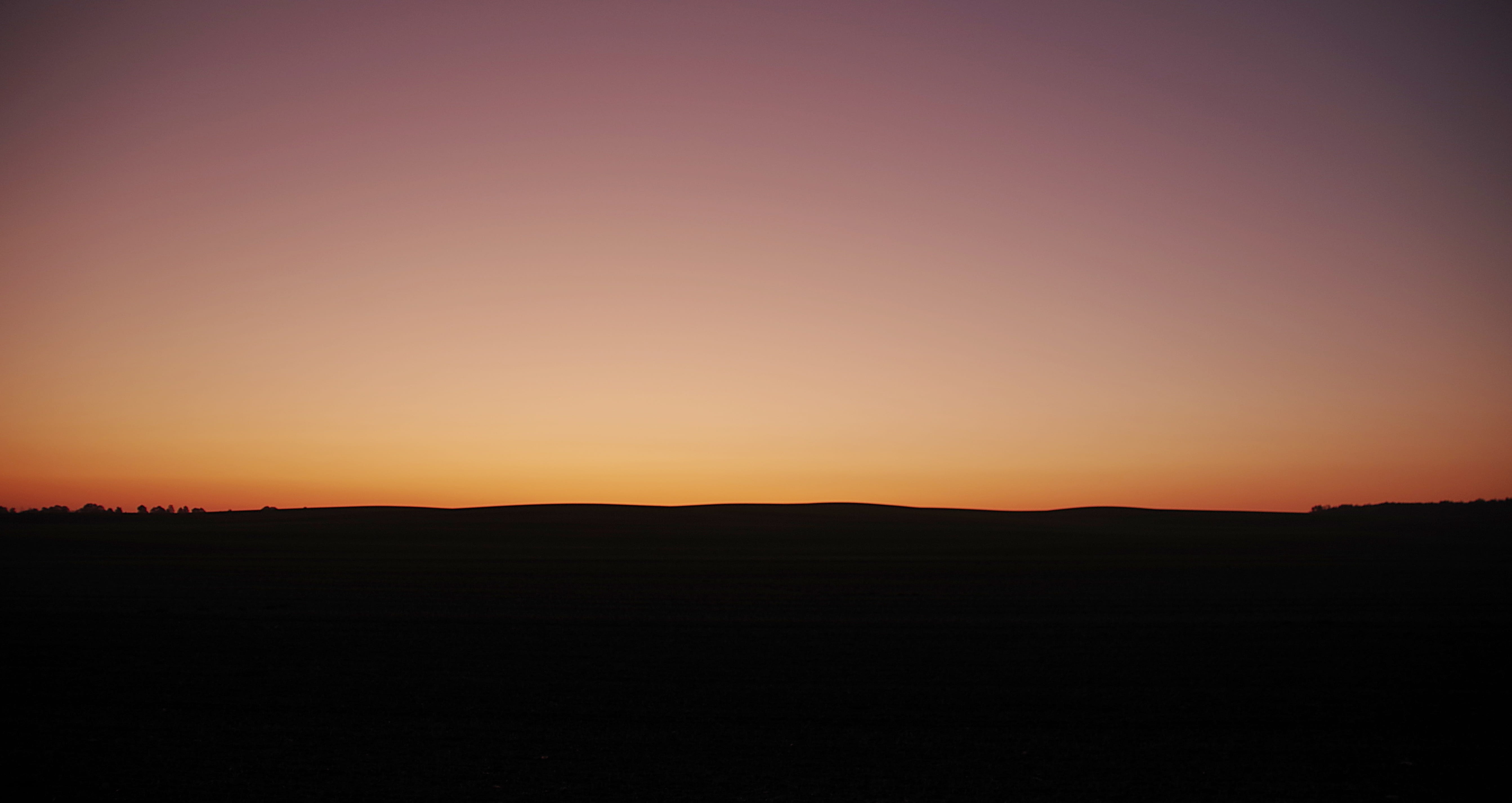 the line of trees, copy space, contrast, mountain, sky, silhouette, dusk, twilight, 5K, the beginning of the day, sunrise, morning, view, shadows, dawn, HD Wallpaper