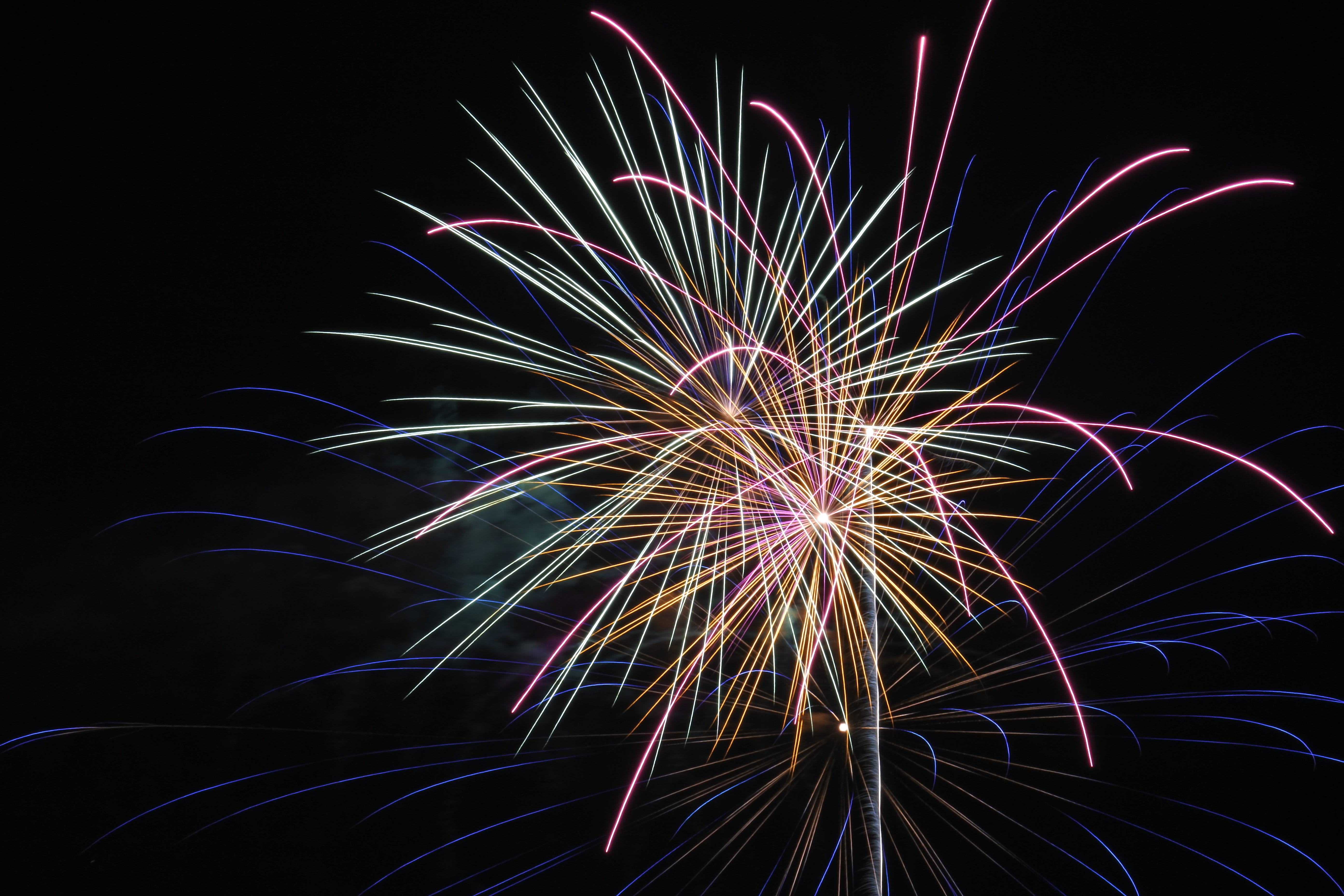 event, light, photography, pattern, timelapse, star, fireworks, firework display, multi colored, independence day, explosion, blurred motion, shape, night, HD Wallpaper