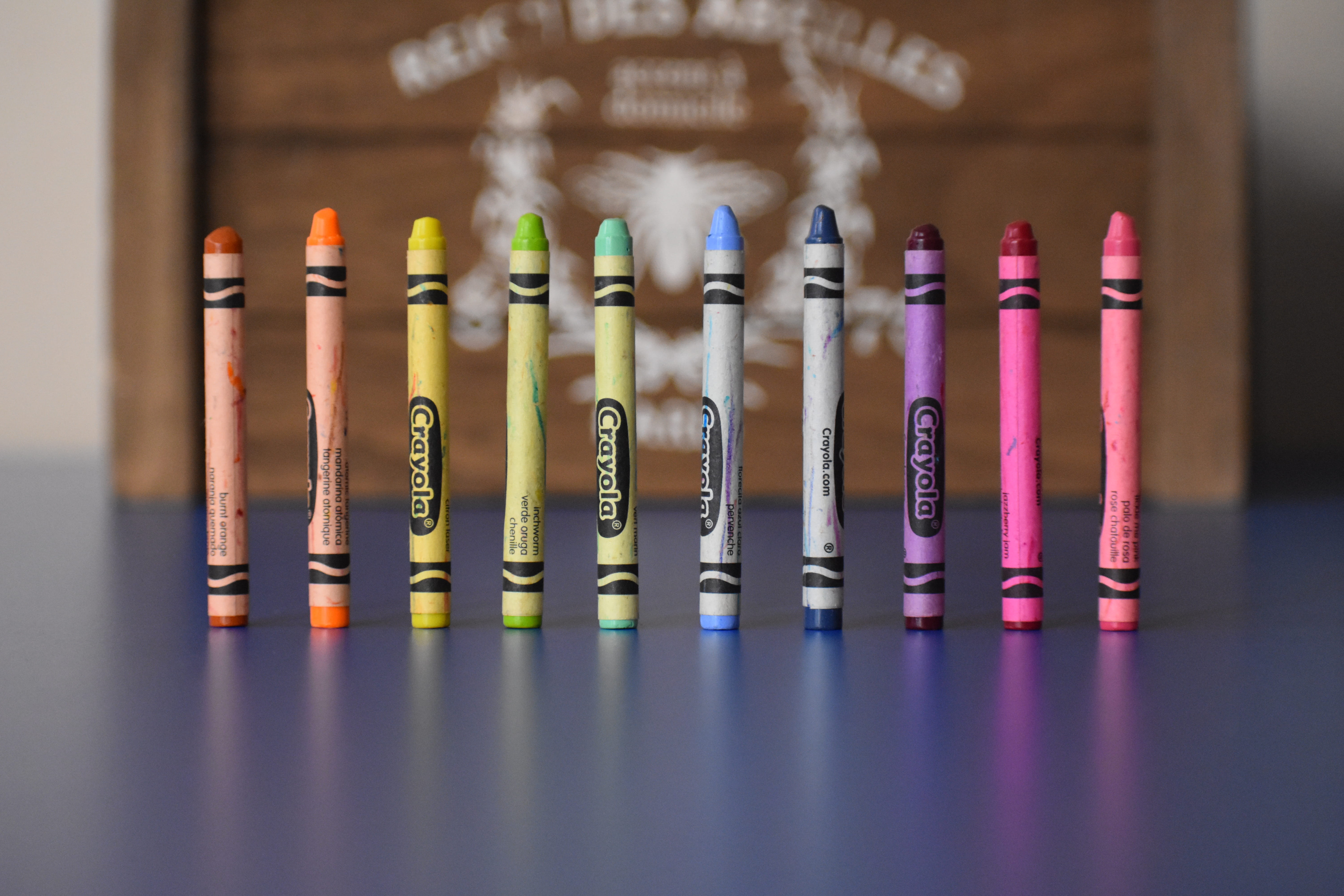 project, crayons, bright, kindergarten, art, in a row, no people, selective, augusta, indoors, row, communication, close-up, biology, united states, creative, HD Wallpaper