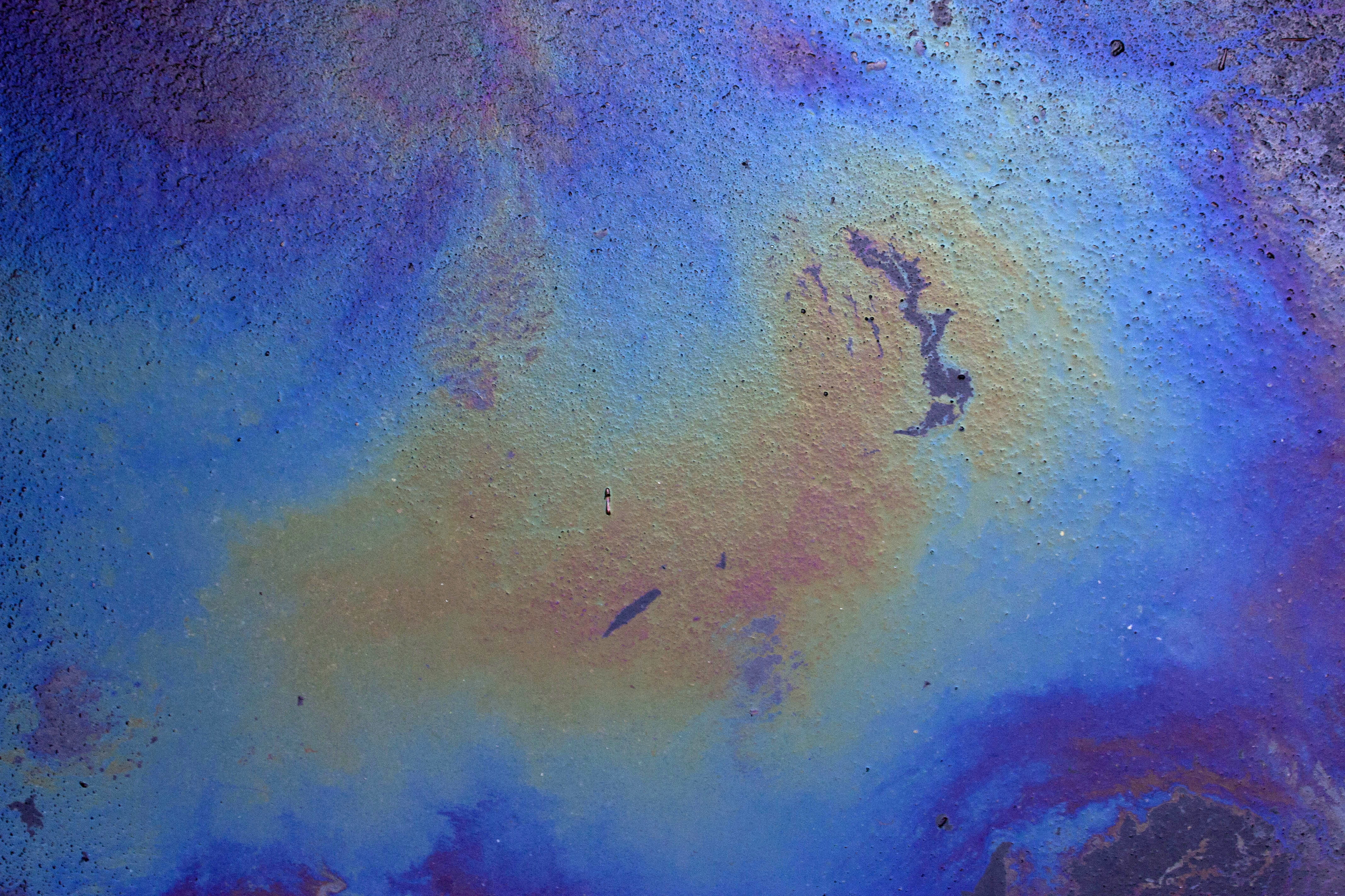 outdoors, backgrounds, day, Water, built structure, full frame, no people, Blue, art and craft, wall - building feature, oil, oil spill, Colorful, old, HD Wallpaper