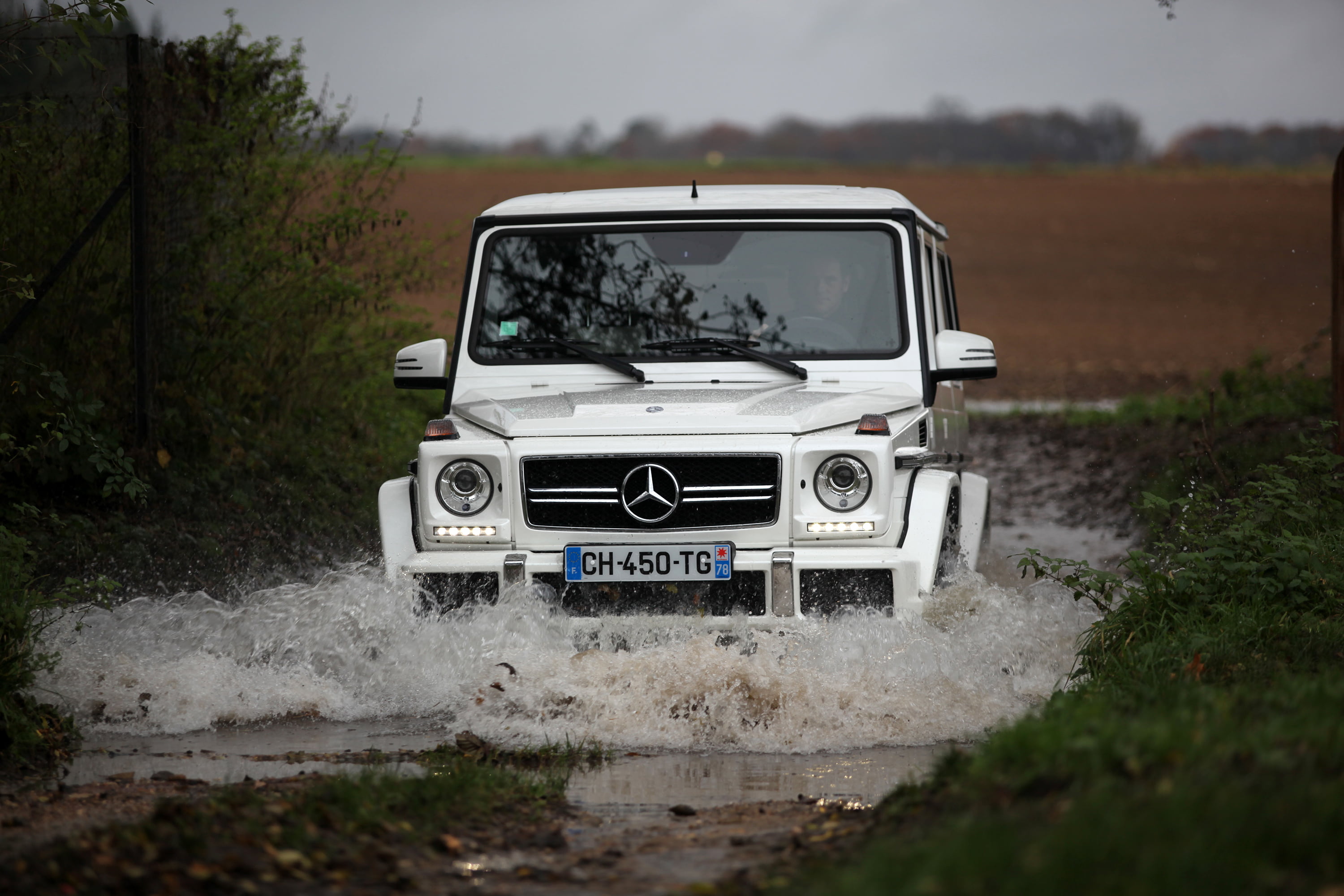 field, water, mud, driving, extreme Terrain, engine, day, amg, spray, land, wheel, suv, nature, motor vehicle, travel, off-Road Vehicle, transportation, HD Wallpaper