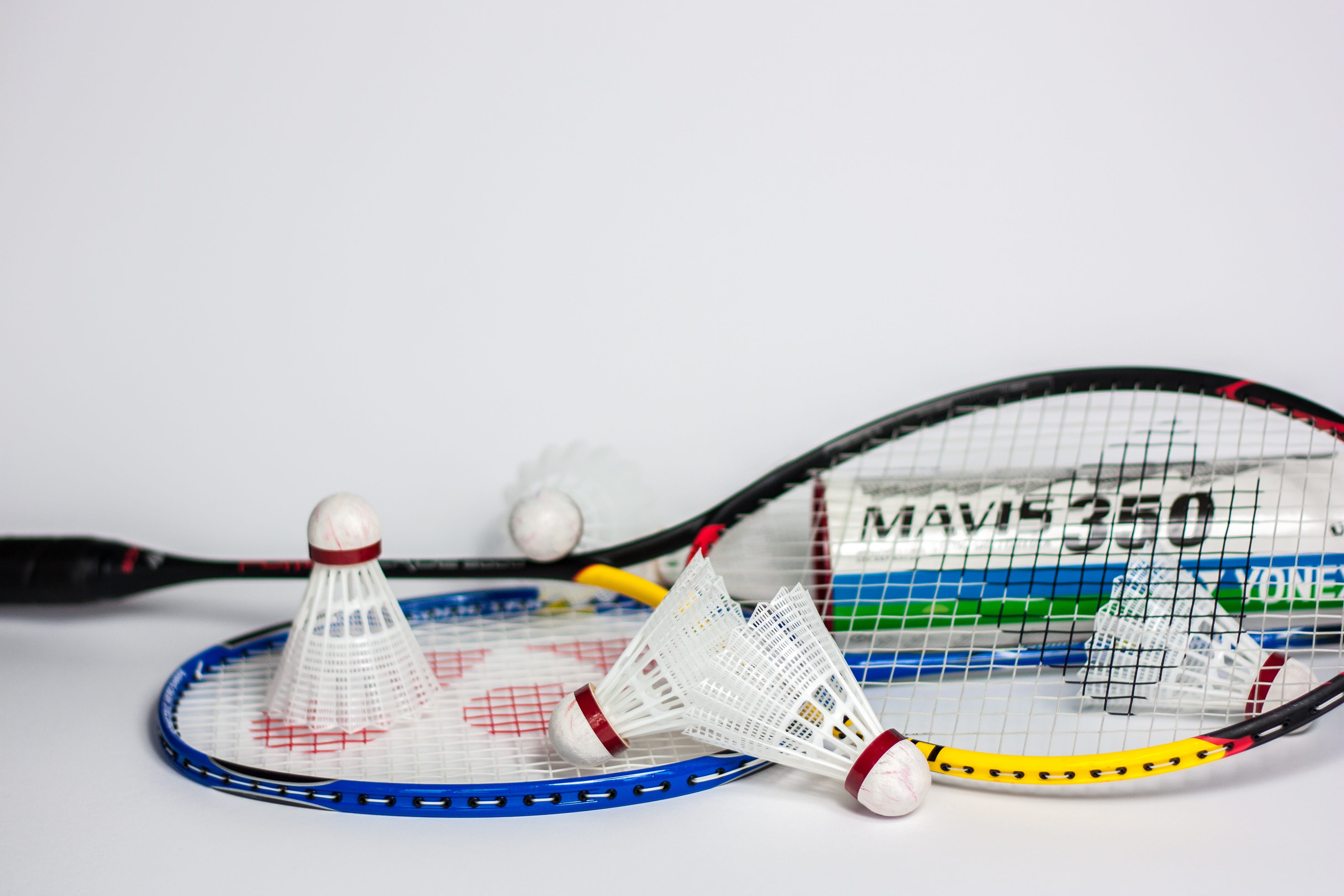 white color, technology, studio shot, leisure, bat, racket, ball, competition, sports equipment, close-up, shuttlecock, balls, travel, indoors, success, HD Wallpaper