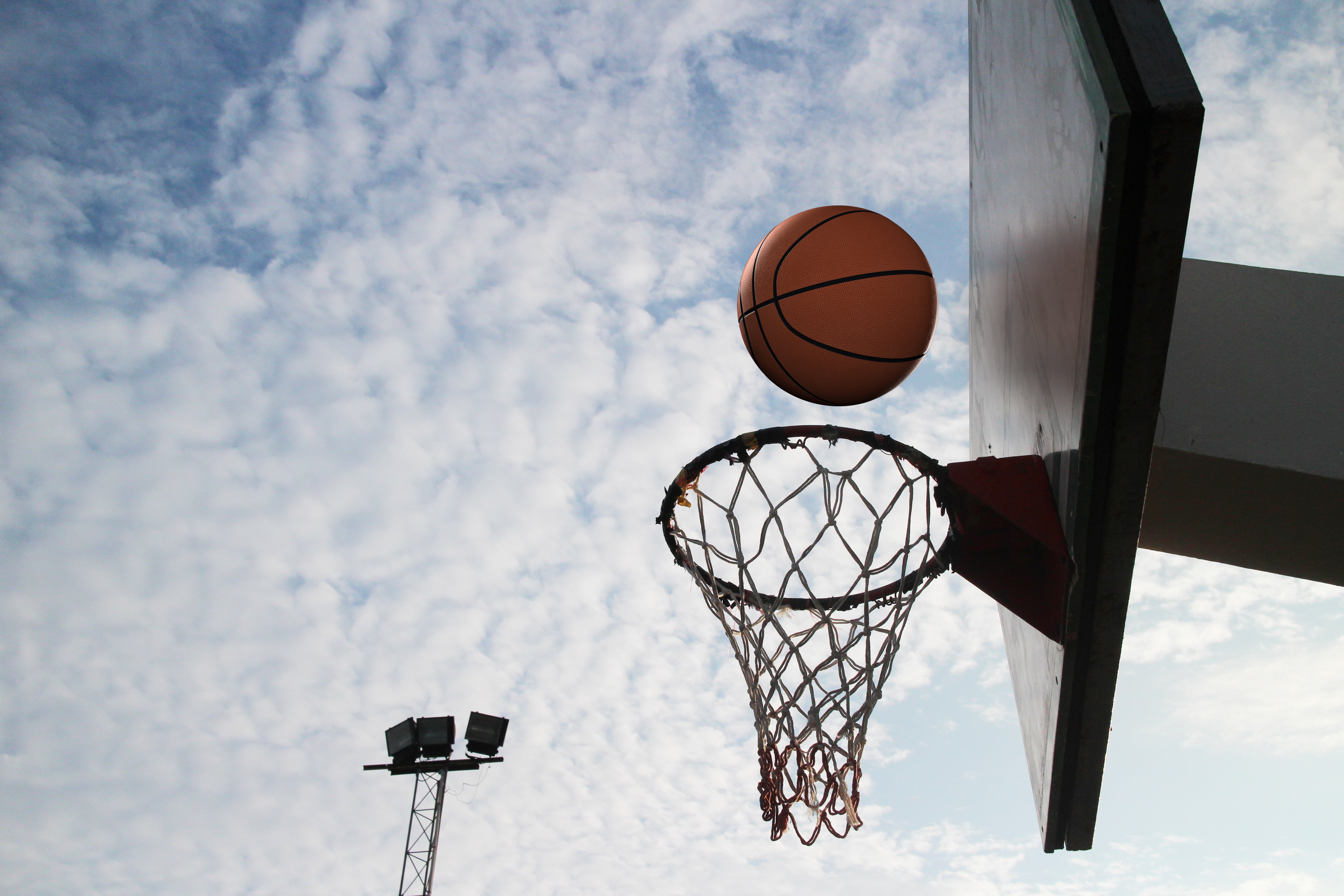 leisure activity, system, cloud - sky, sports Team, target, white, basketball - Sport, taking A Shot - Sport, competition, basketball - Ball, outdoors, HD Wallpaper