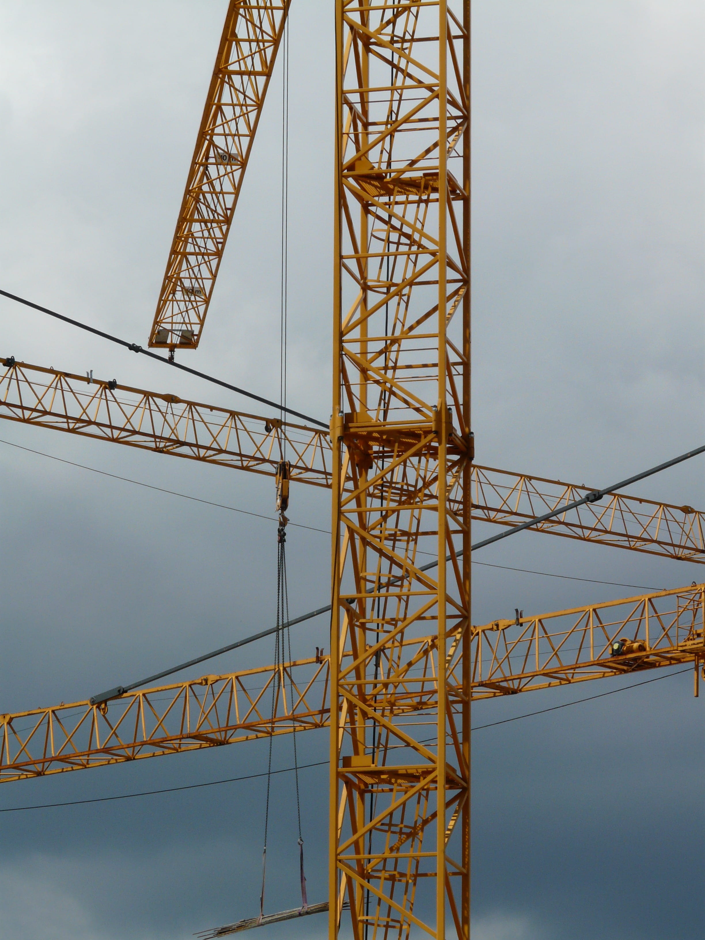 cloud - sky, construction work, grid, construction industry, nature, tall - high, iron, 2K, crane - construction machinery, low angle view, no people, Phone HD Wallpaper