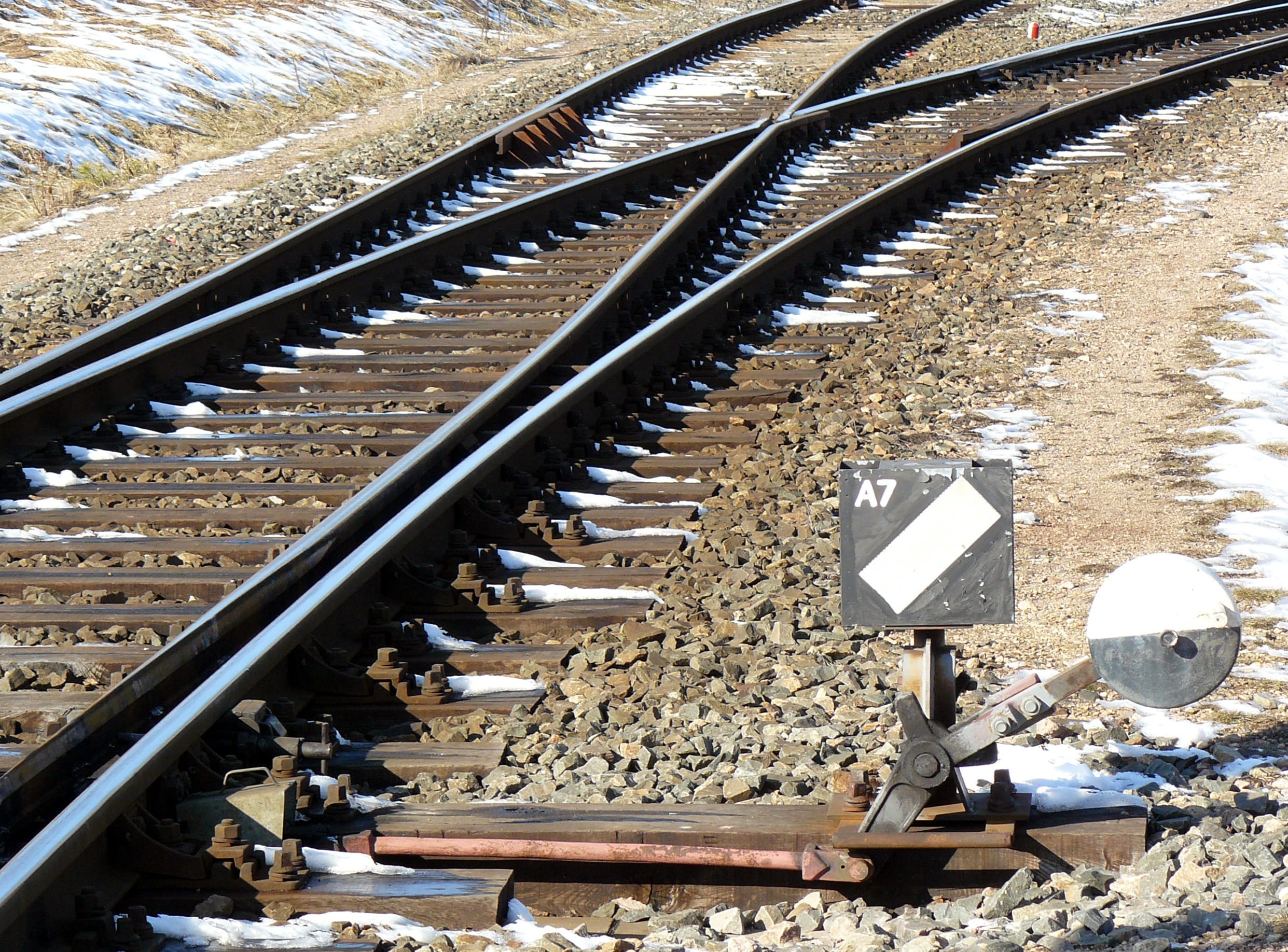 train, rails, abandoned, rail transportation, outdoors, transportation, day, connection, diminishing perspective, metal, sunlight, rusty, high angle view, HD Wallpaper
