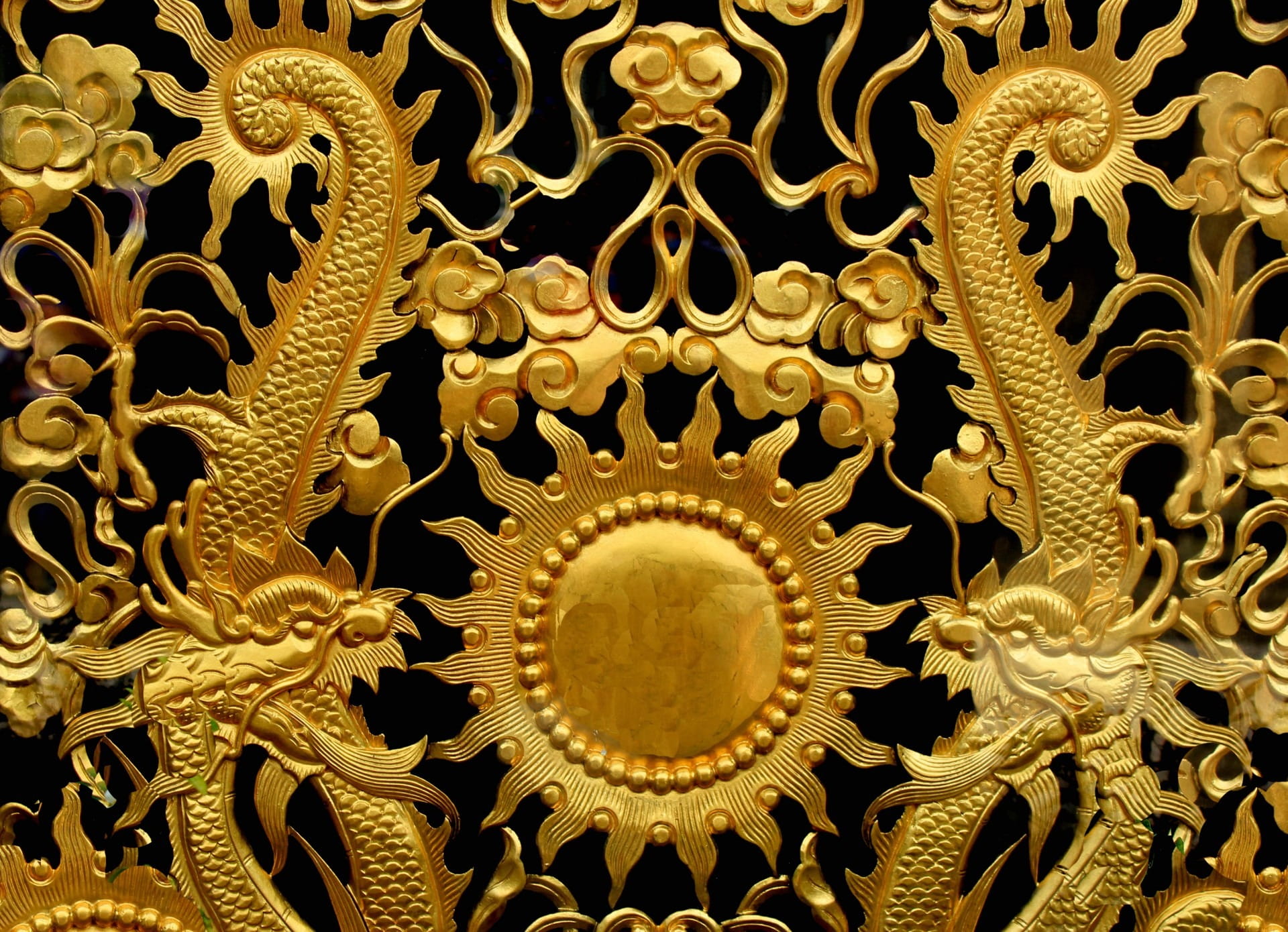 bird, craft, metal, ceiling, 1080P, ornate, close-up, swirl, decor, no people, art and craft, chinese tradition, design, colored, full frame, gold colored, HD Wallpaper
