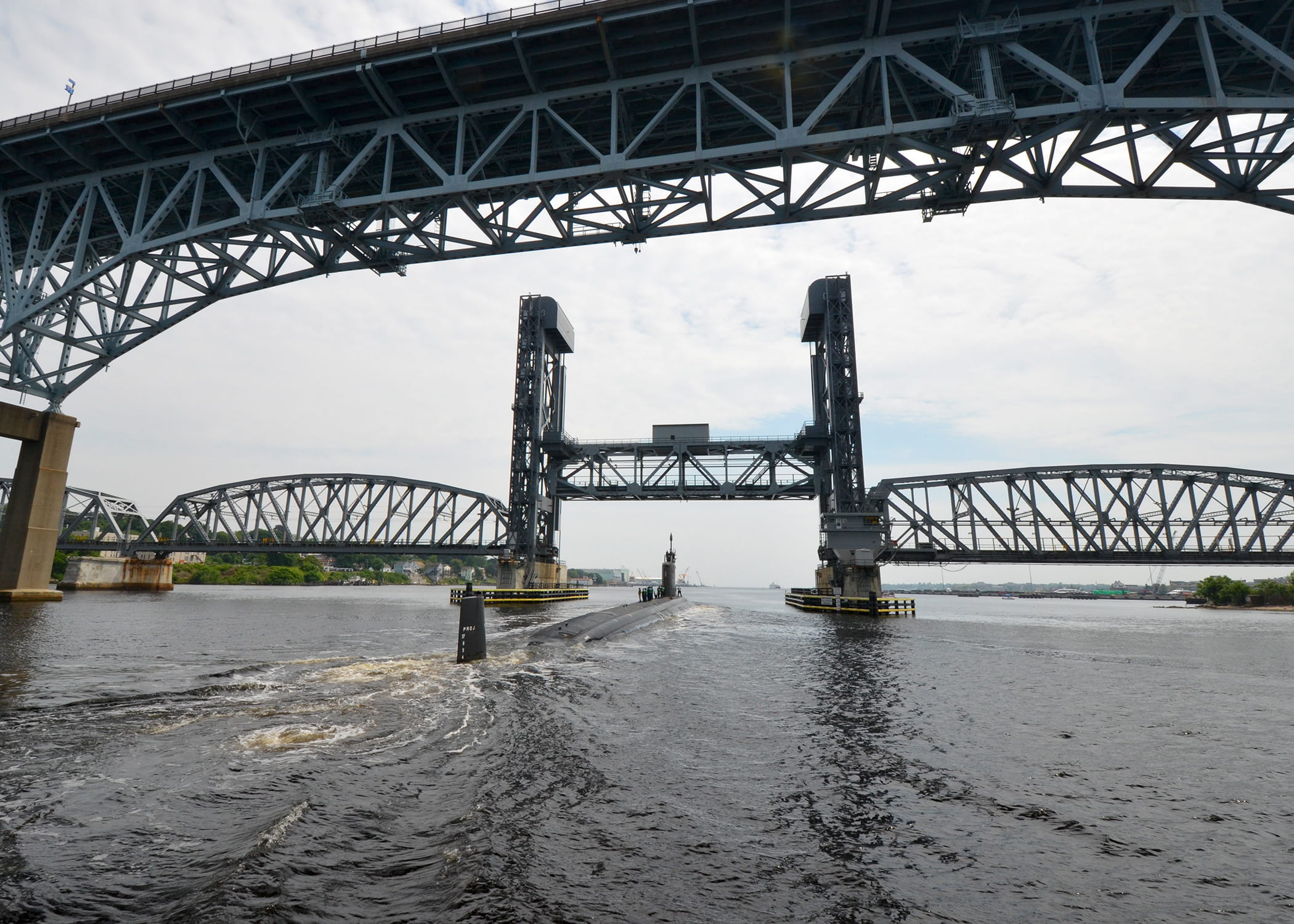 travel destinations, bridge - Man Made Structure, city, 1080P, Connecticut, bridge, architecture And Buildings, Thames River Bridge, travel, public domain, HD Wallpaper