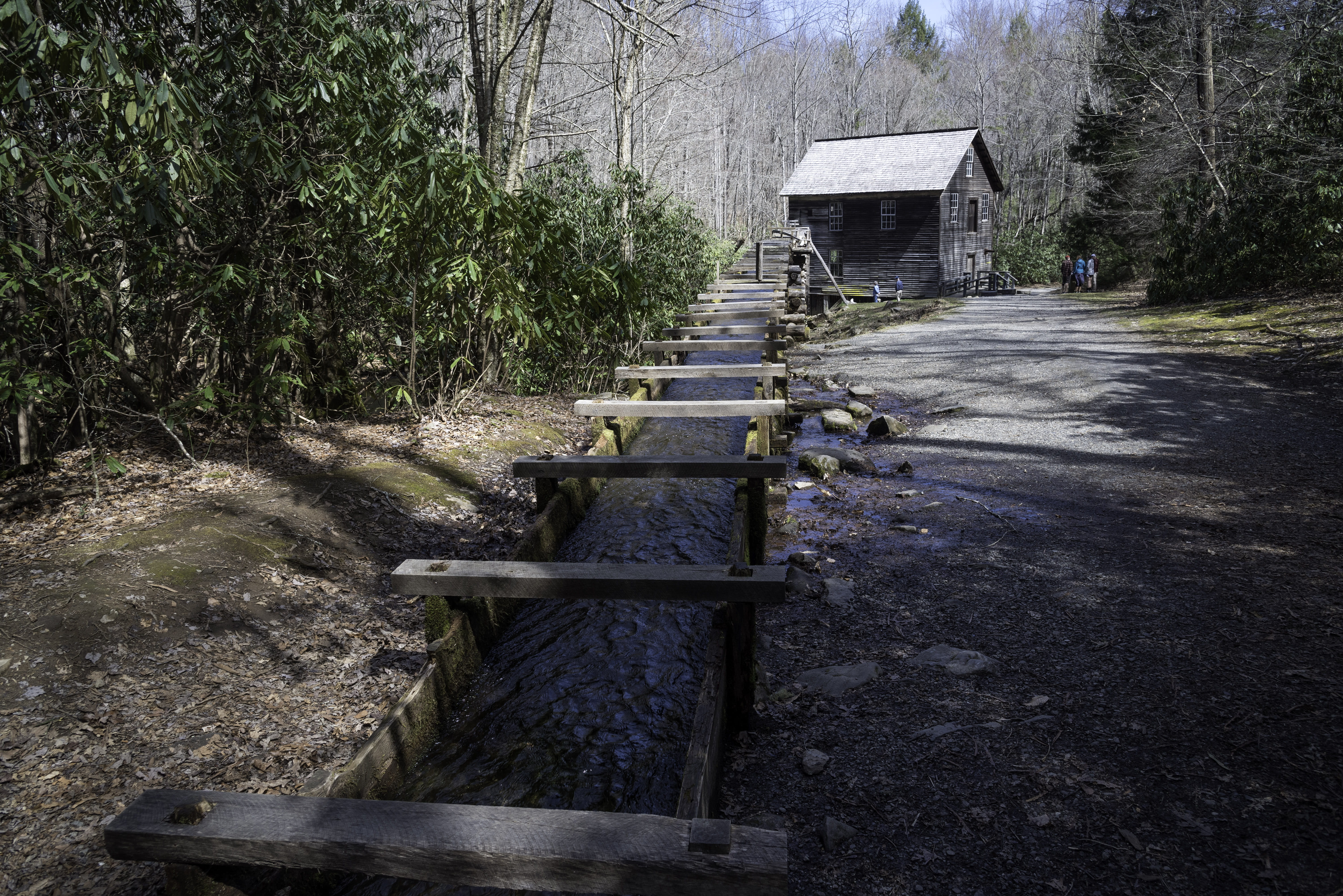 built structure, public domain, smoky, looking, plant, North Carolina, railing, nature, the way forward, United States, forest, landscape, outdoors, Mill, HD Wallpaper