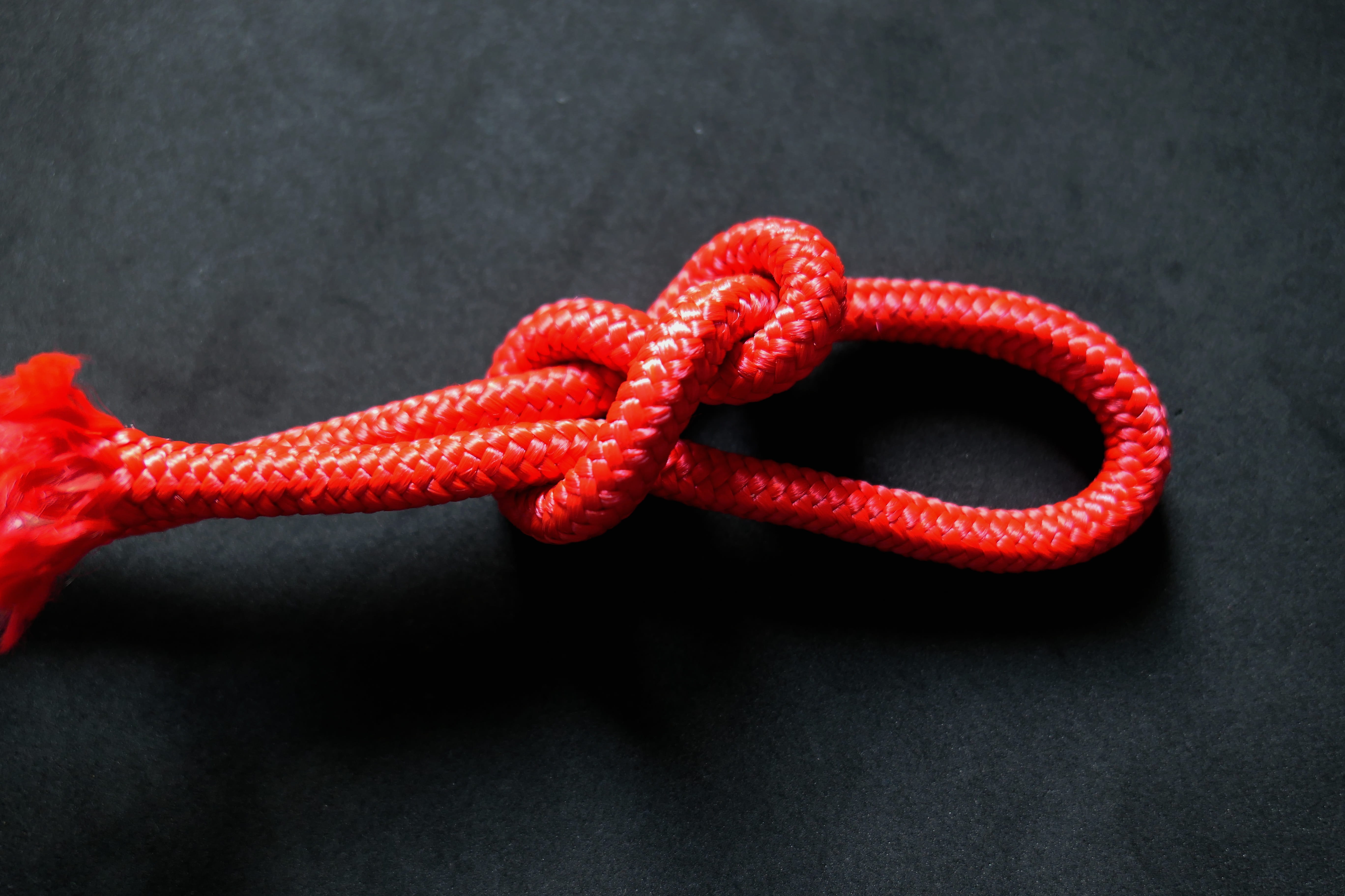 safety, dew, gray, security, knot, red knot, teamwork, twisted ropes, strength, directly above, natural rope, no people, tied up, intertwined, 5K, black background, HD Wallpaper