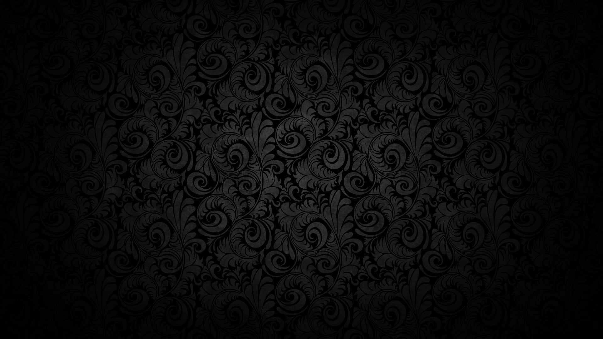 retro styled, studio shot, pattern, black color, no people, floral pattern, concentric, geometric shape, backgrounds, close-up, indoors, abstract, simplicity, HD Wallpaper