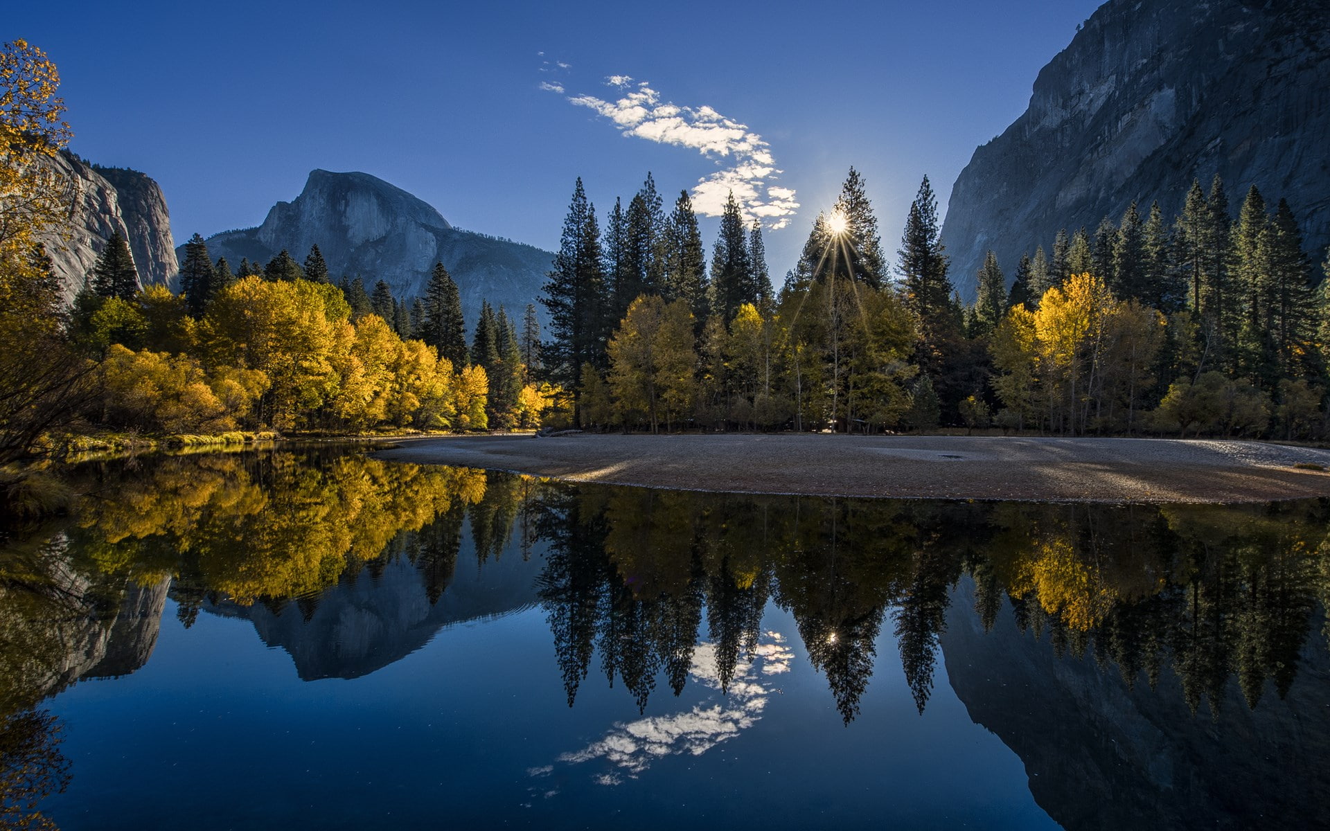 autumn, scenics - nature, day, plant, lake, idyllic, reflection lake, tranquility, outdoors, nature, tranquil scene, non-urban scene, forest, no people, HD Wallpaper