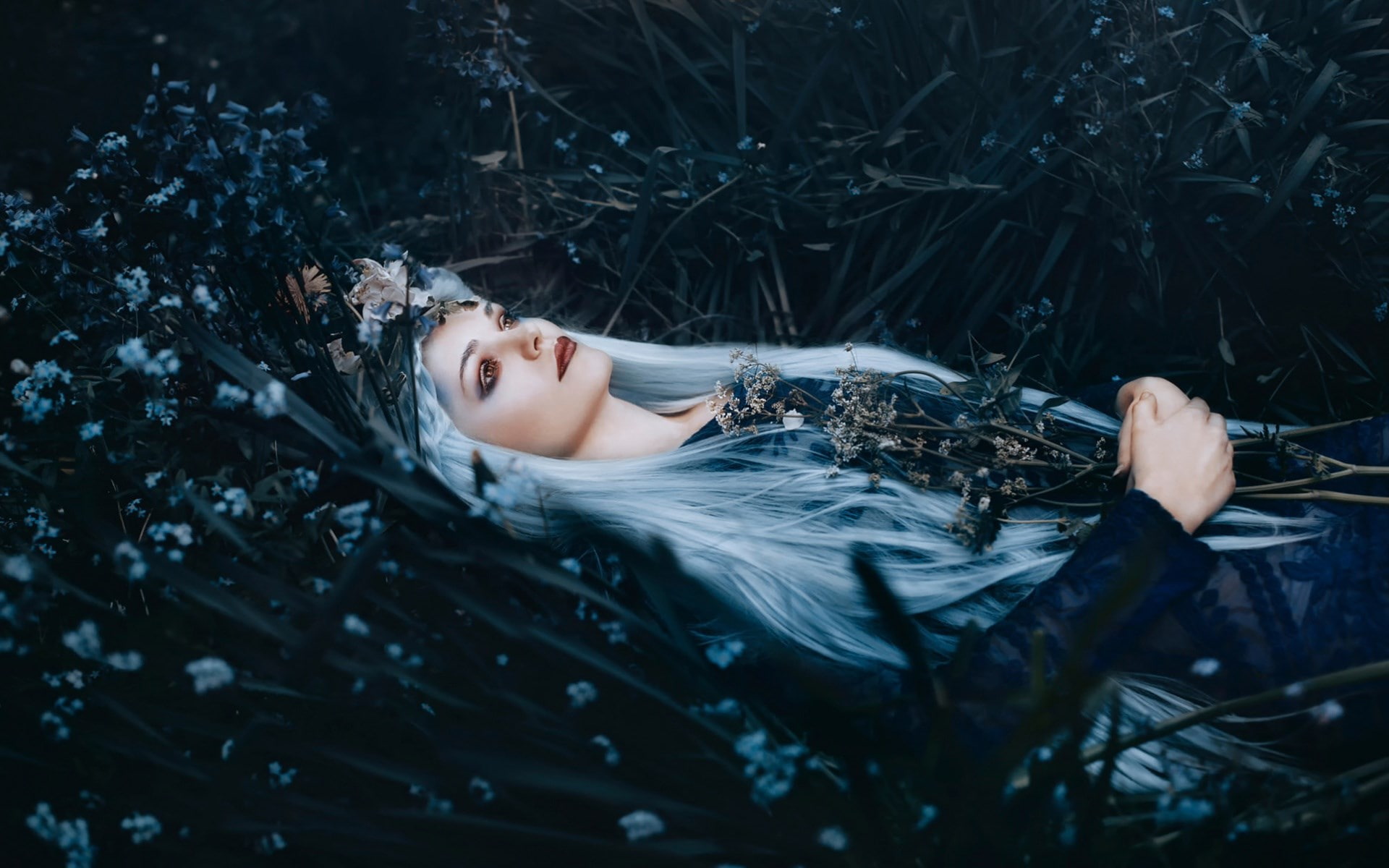 outdoors, hairstyle, young women, beauty, relaxation, high angle view, lying down, leisure activity, lying on back, 1080P, lifestyles, women, day, portrait, HD Wallpaper