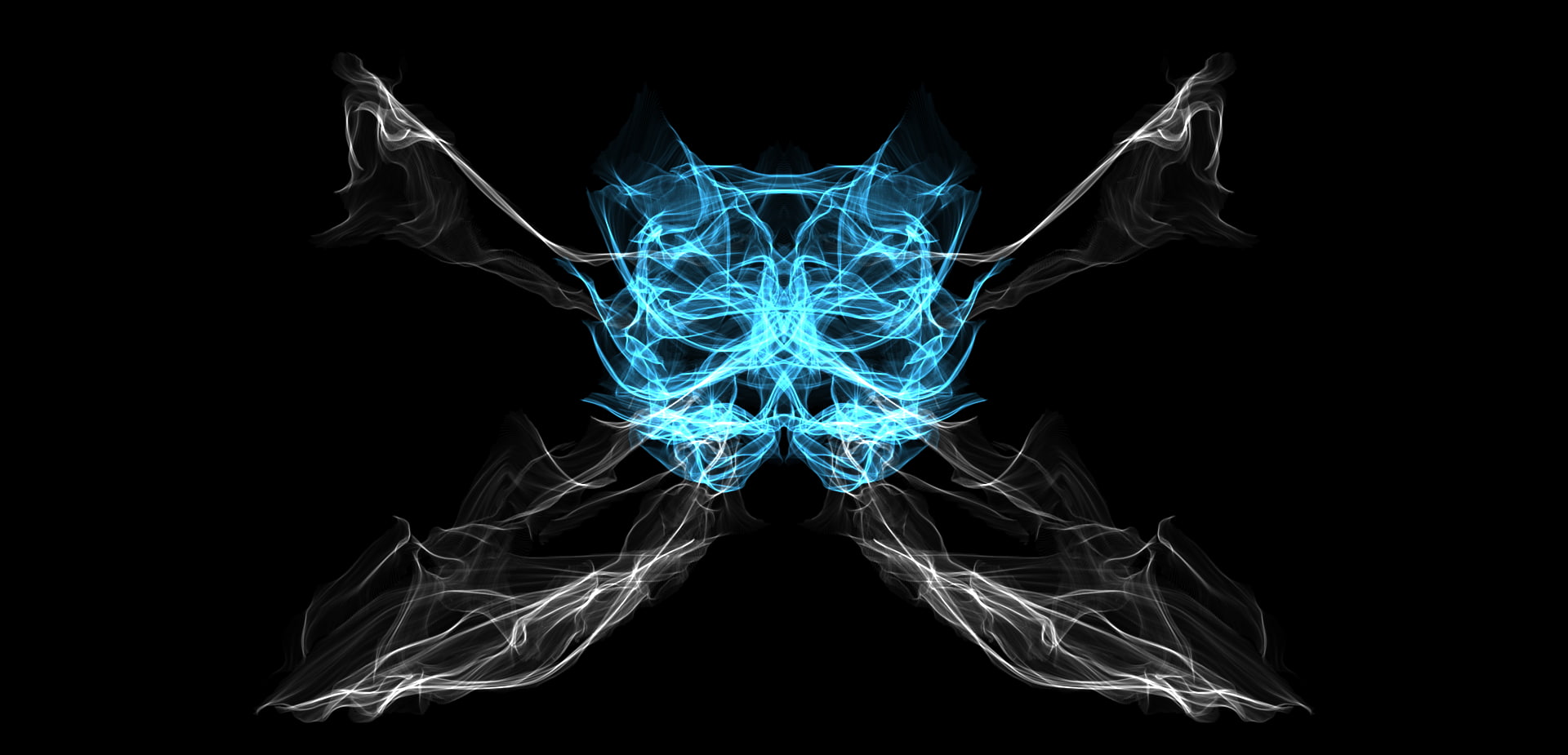 weavesilk, digital art, blue, simple background, 1080P, fire, navi, HD Wallpaper