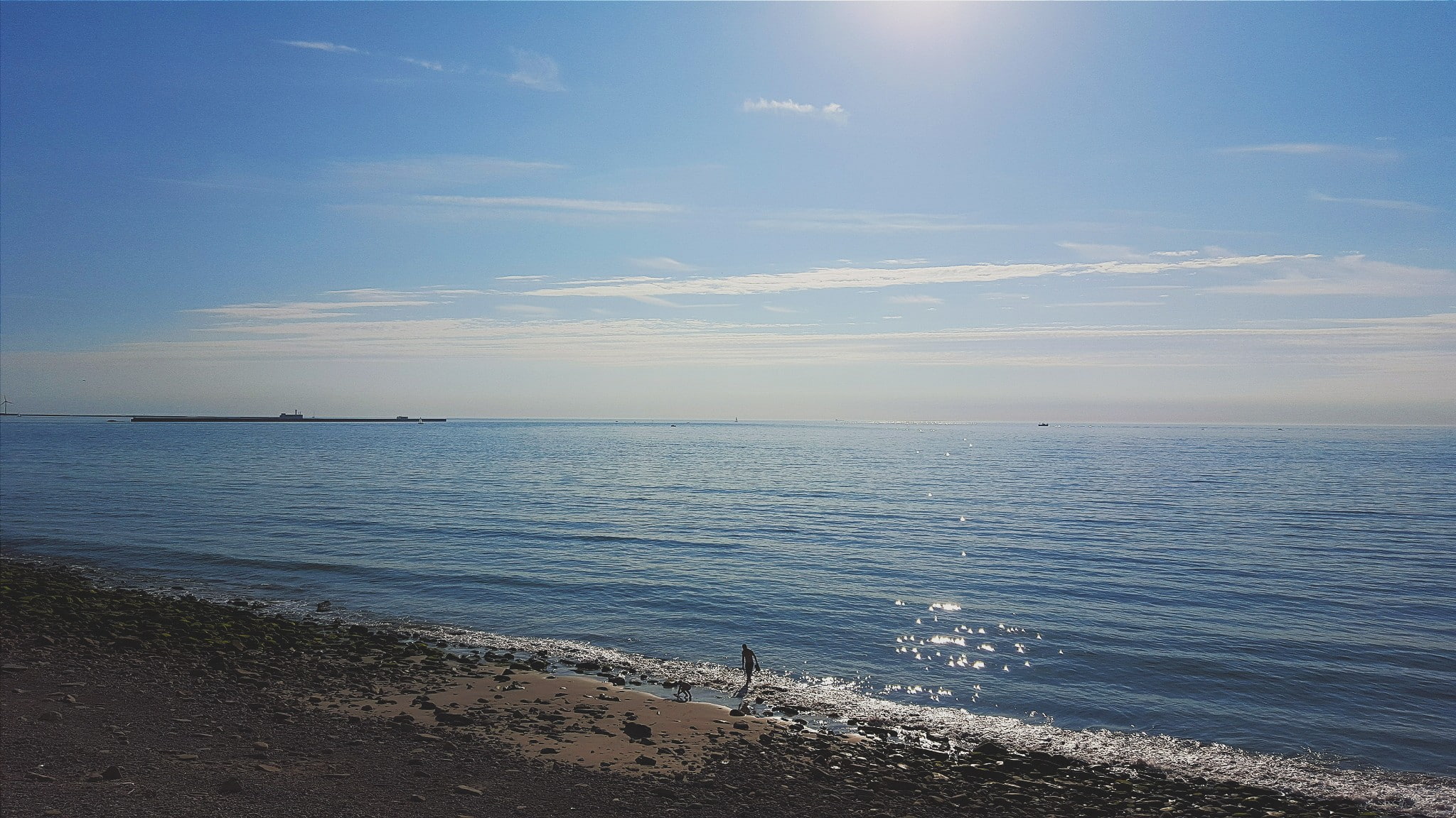 1080P, summer, French navy, blue, beach, landscape, clouds, navy, sea, photography, sky, HD Wallpaper