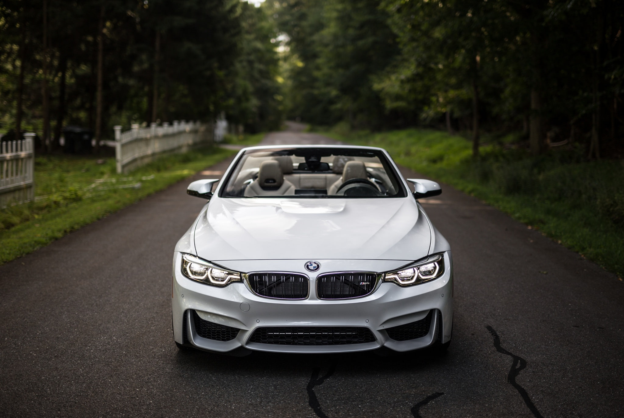 F83, White, BMW, Convertible, Adaptive LED, Face, Lights, 1080P, HD Wallpaper