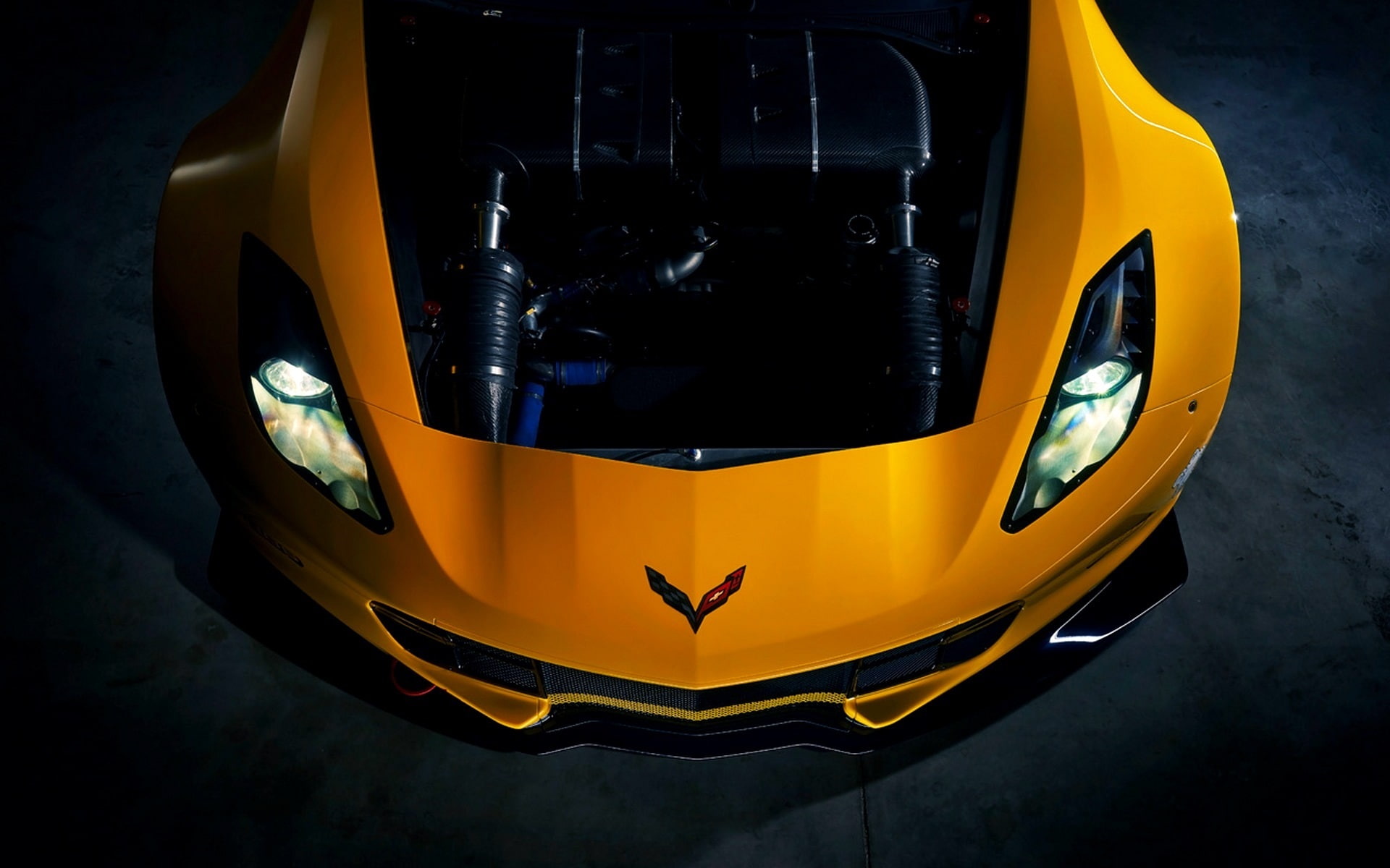 Corvette, Supercar, 1080P, Stingray, Front, Yellow, View, Chevrolet, HD Wallpaper
