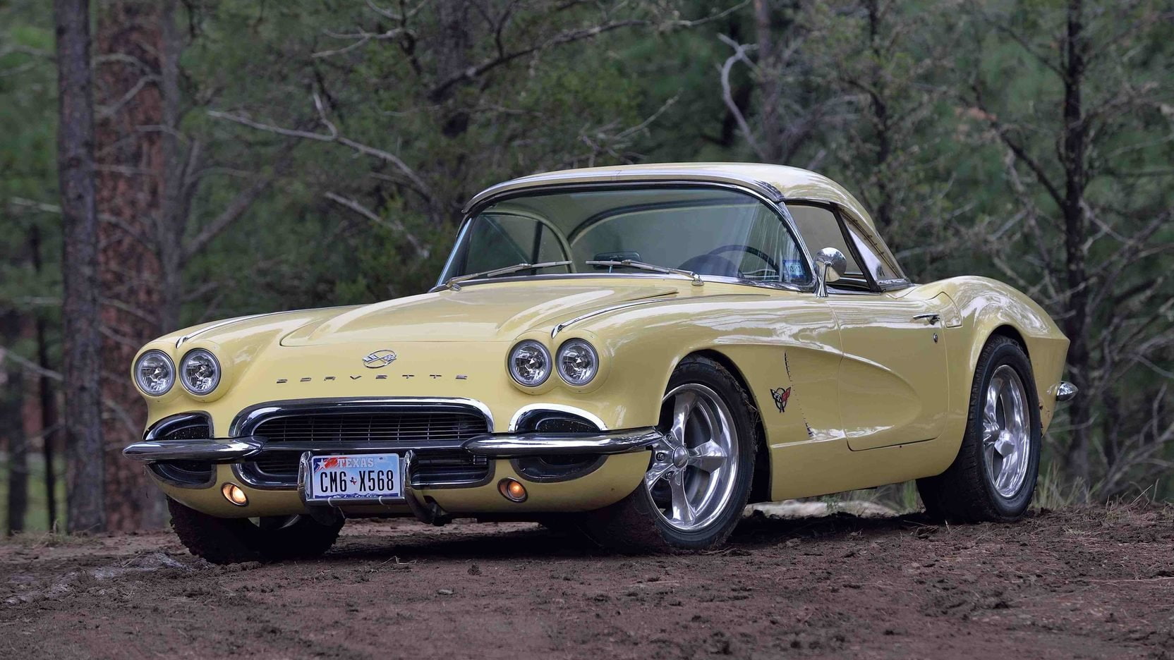 cars, 720P, chevrolet, convertible, corvette, yellow, 1962, (c1), HD Wallpaper