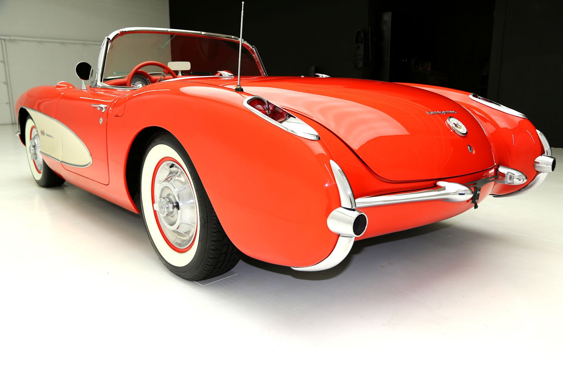 1957, chevrolet, 283, red, corvette, (c1), 1080P, convertible, cars, HD Wallpaper