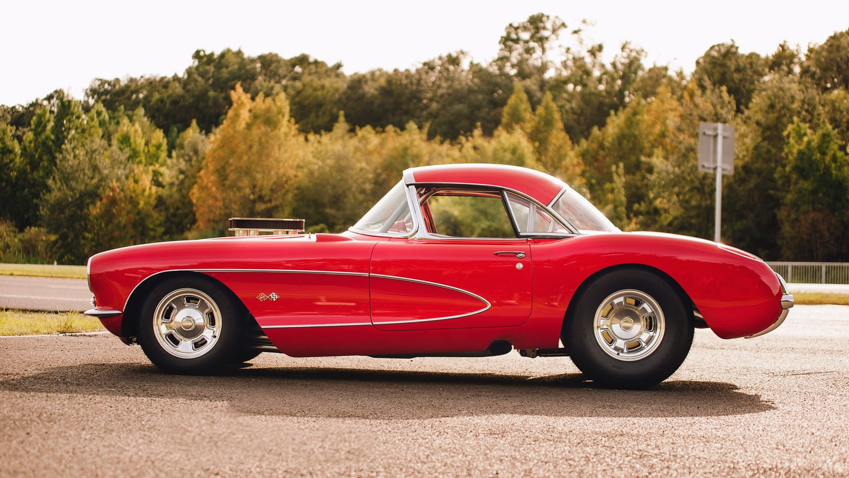 454, convertible, red, 1956, chevrolet, 720P, cars, corvette, (c1), HD Wallpaper