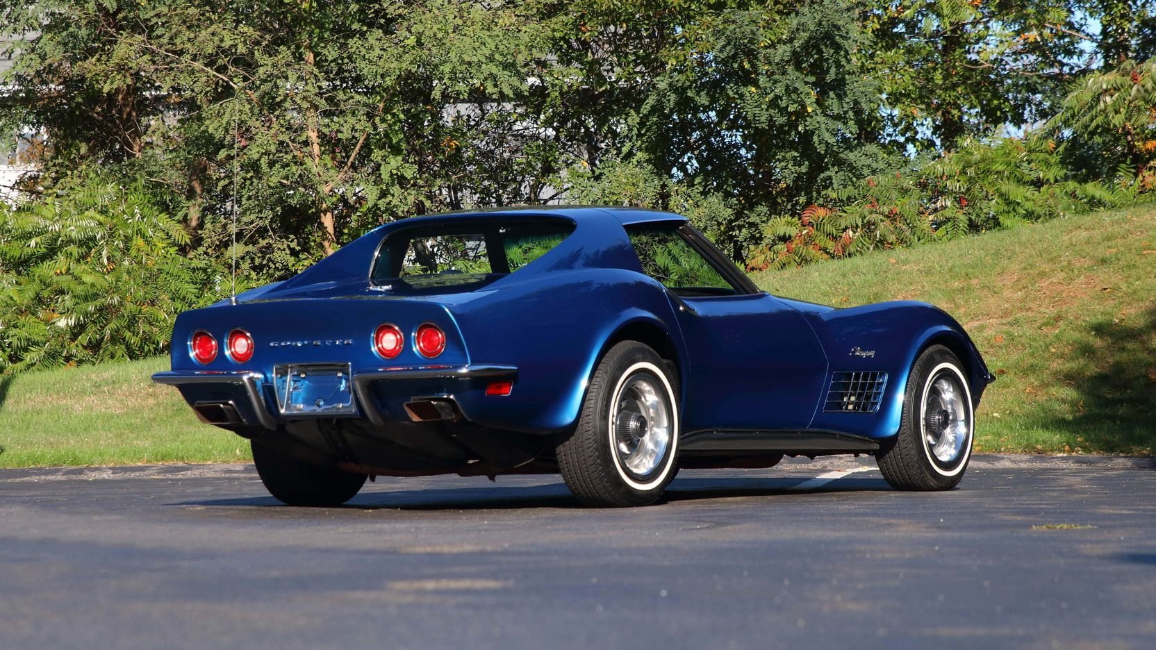 ls6, 1971, blue, (c3), 720P, corvette, chevrolet, cars, HD Wallpaper